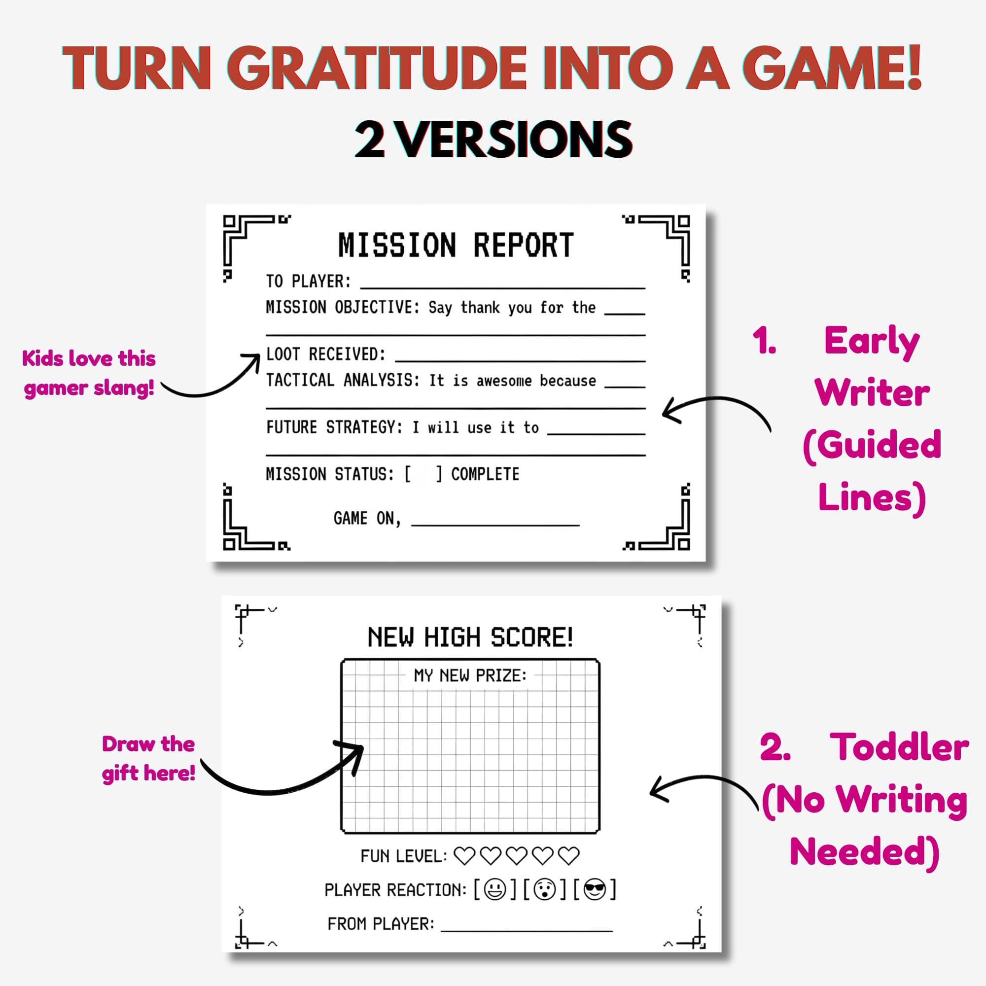Gamer Thank You Cards Printable Bundle | Video Game Birthday Party Favors | Level Up Pixel Coloring Activity | Fill in Blank Note for Boys - image 3