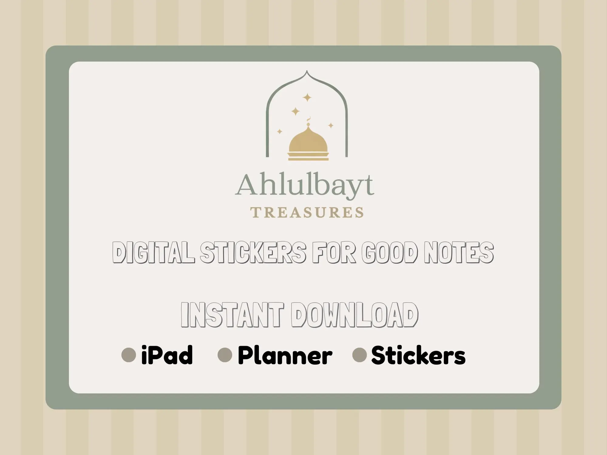 GoodNotes Stickers, Shia Islamic Digital Planner Pack with Pastel Ahlulbayt and Muharram Designs - image 3