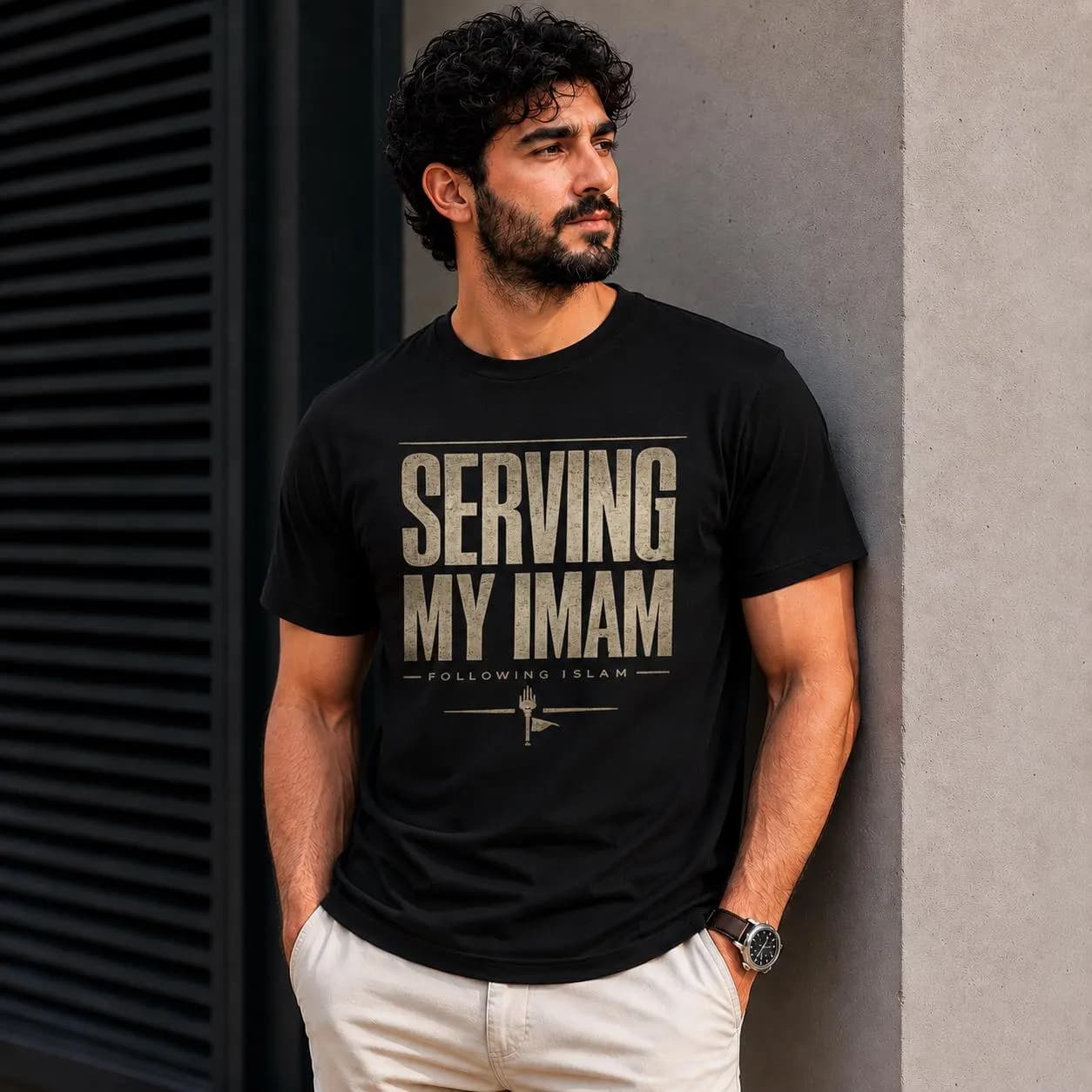 Shia Shirt, 100% Ring-Spun Cotton Softstyle T-Shirt, Serving My Imam Design - image 2