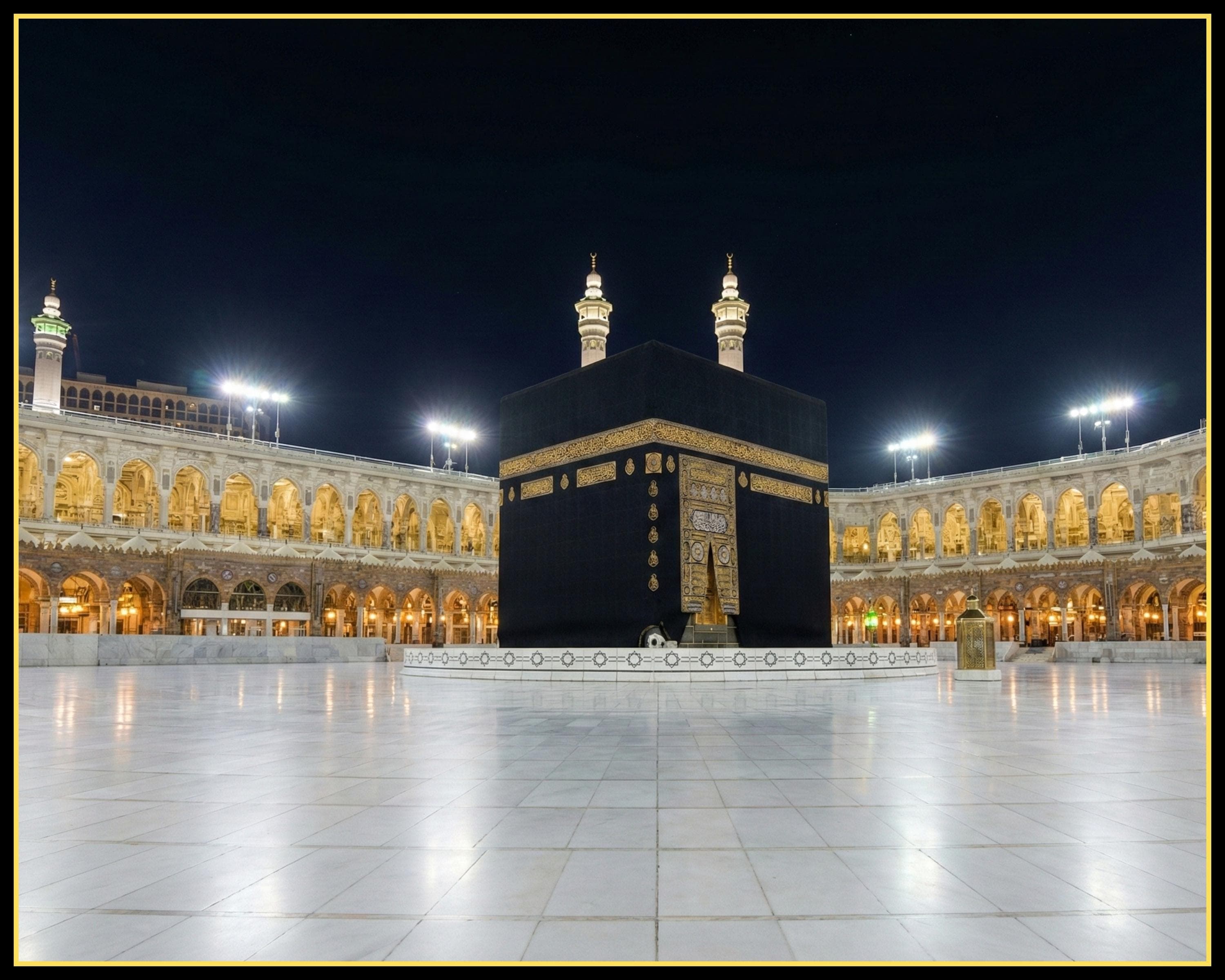 Kaaba Night Wall Art Masjid Al Haram Islamic