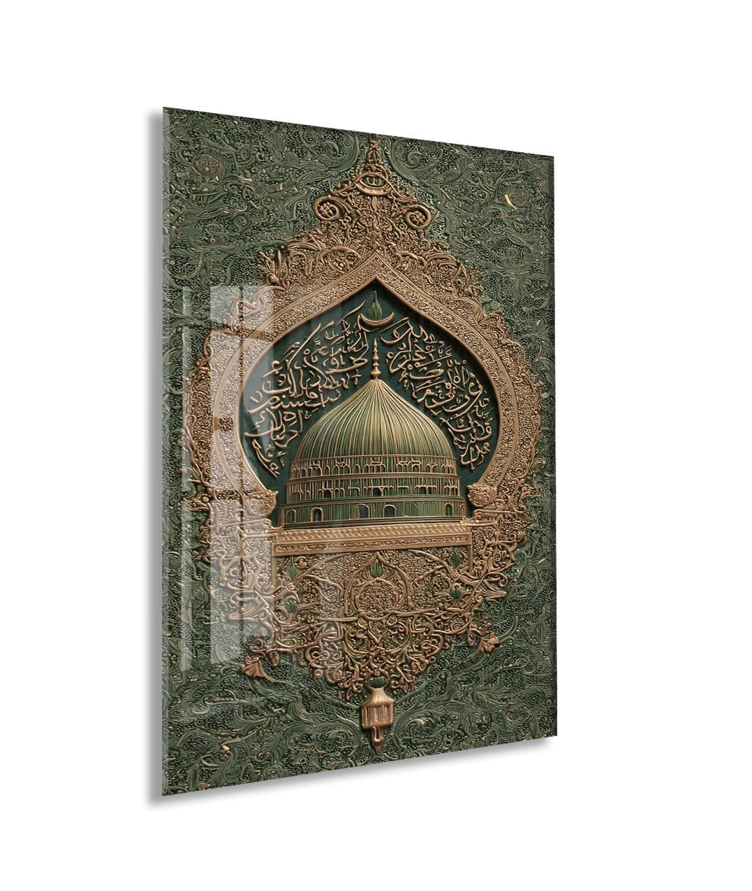 Masjid An Nabawi Glass Wall Art | Islamic Mosque Decor | Premium Tempered Glass Islamic Wall Art | Ramadan Eid Muslim Home Decor