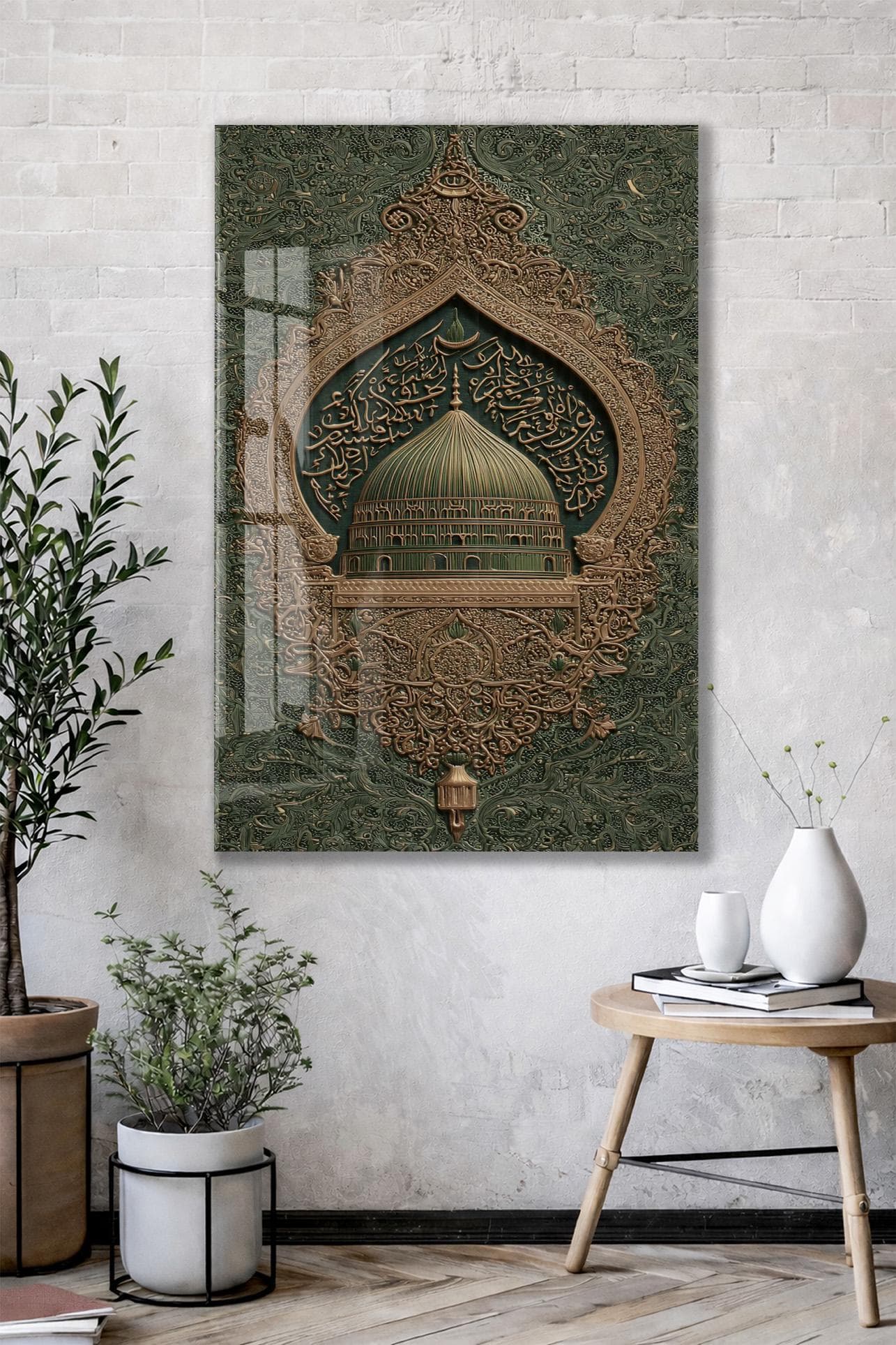Masjid An Nabawi Glass Wall Art | Islamic Mosque Decor | Premium Tempered Glass Islamic Wall Art | Ramadan Eid Muslim Home Decor - image 3