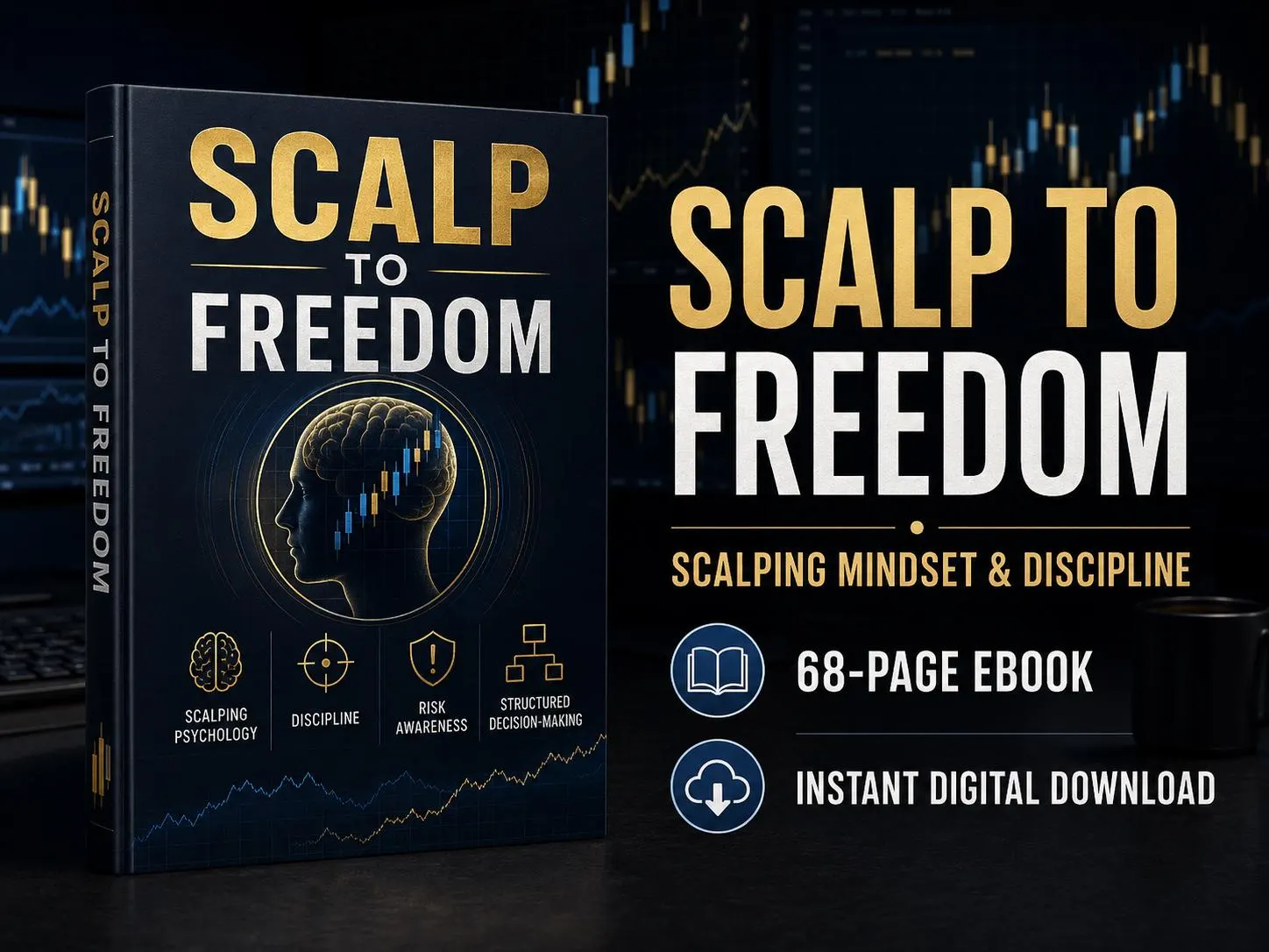 Scalp to Freedom Ebook, Scalping Psychology and Trading Discipline Guide, Risk Management, Digital Download