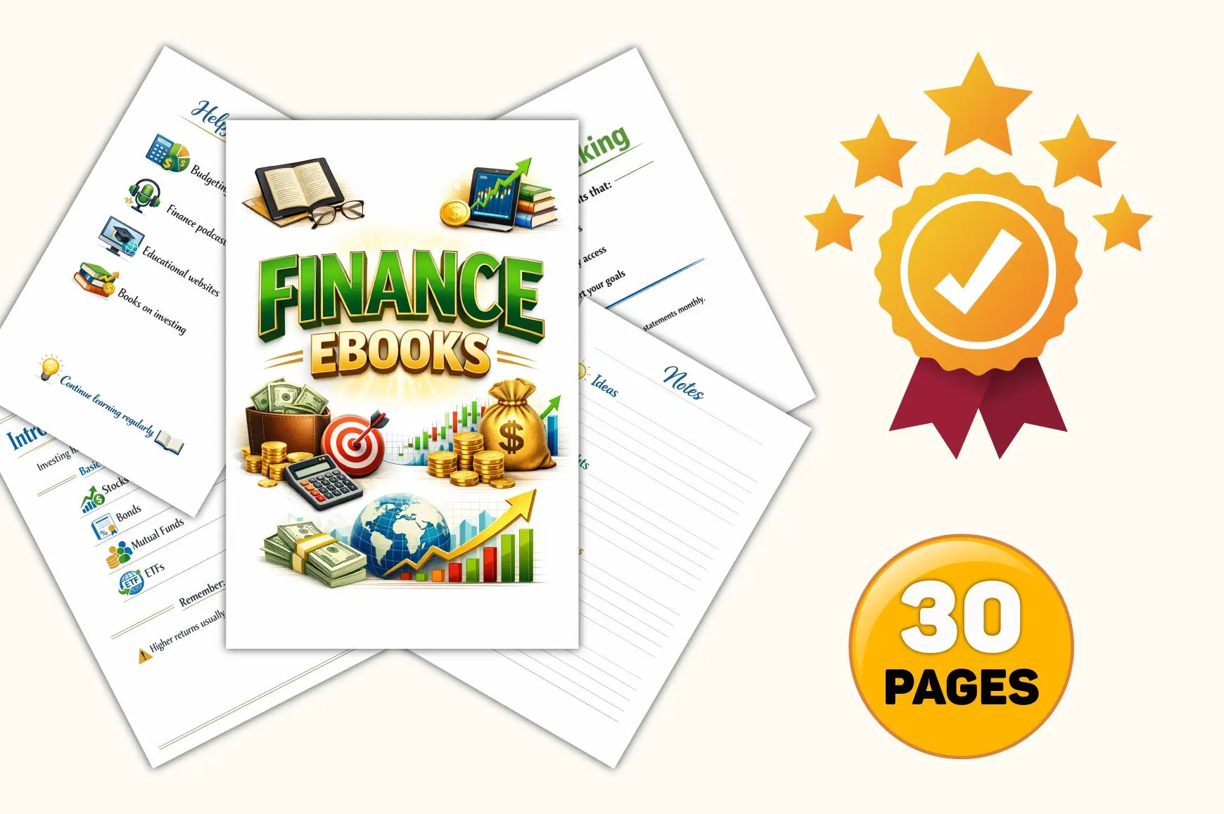Finance eBook Bundle & Printable Personal Finance Workbook | Budgeting, Saving, Investing and Credit Guide - image 2
