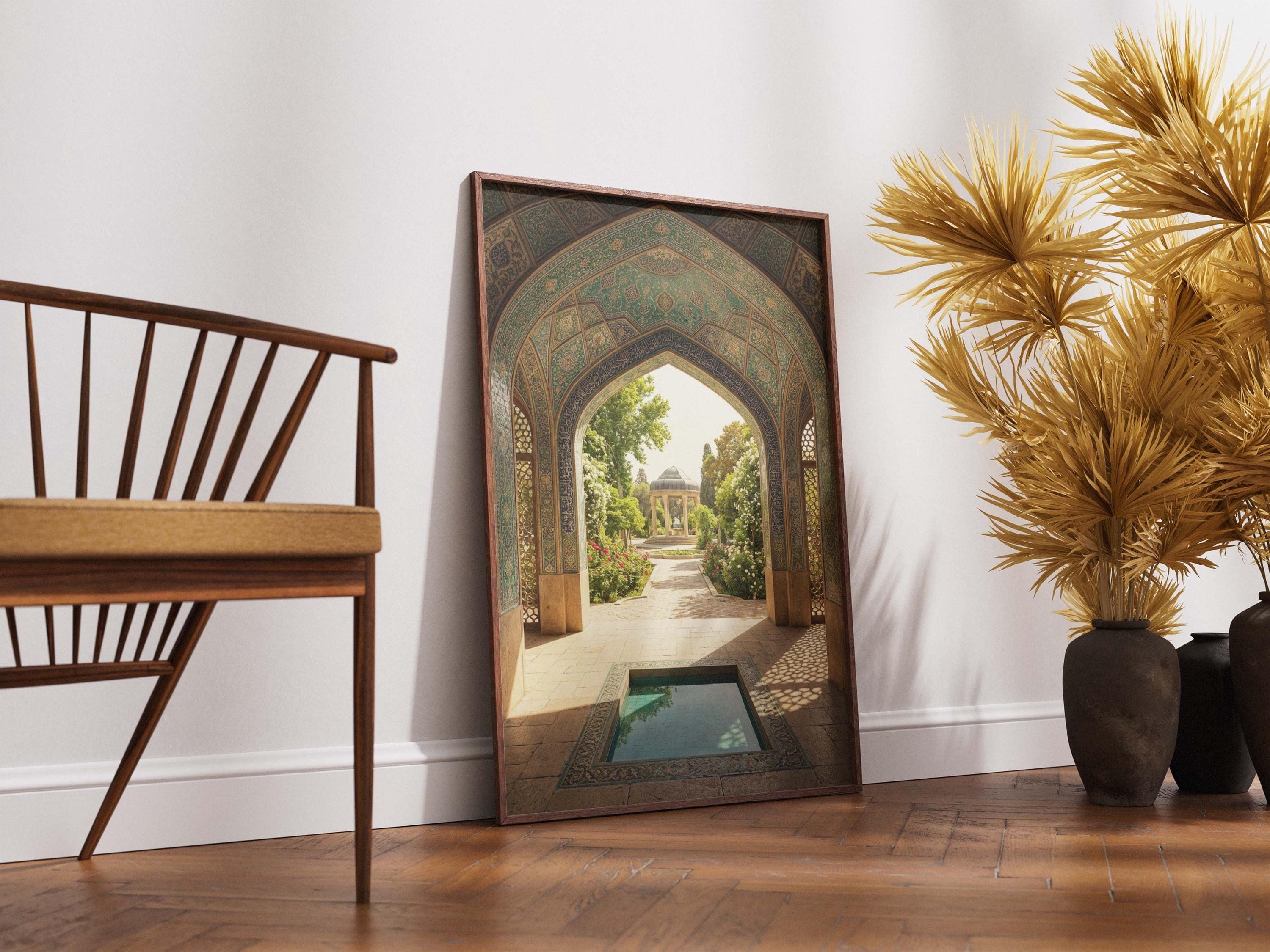 Tomb of Hafez Print, Persian Garden, Turquoise Arc - image 4