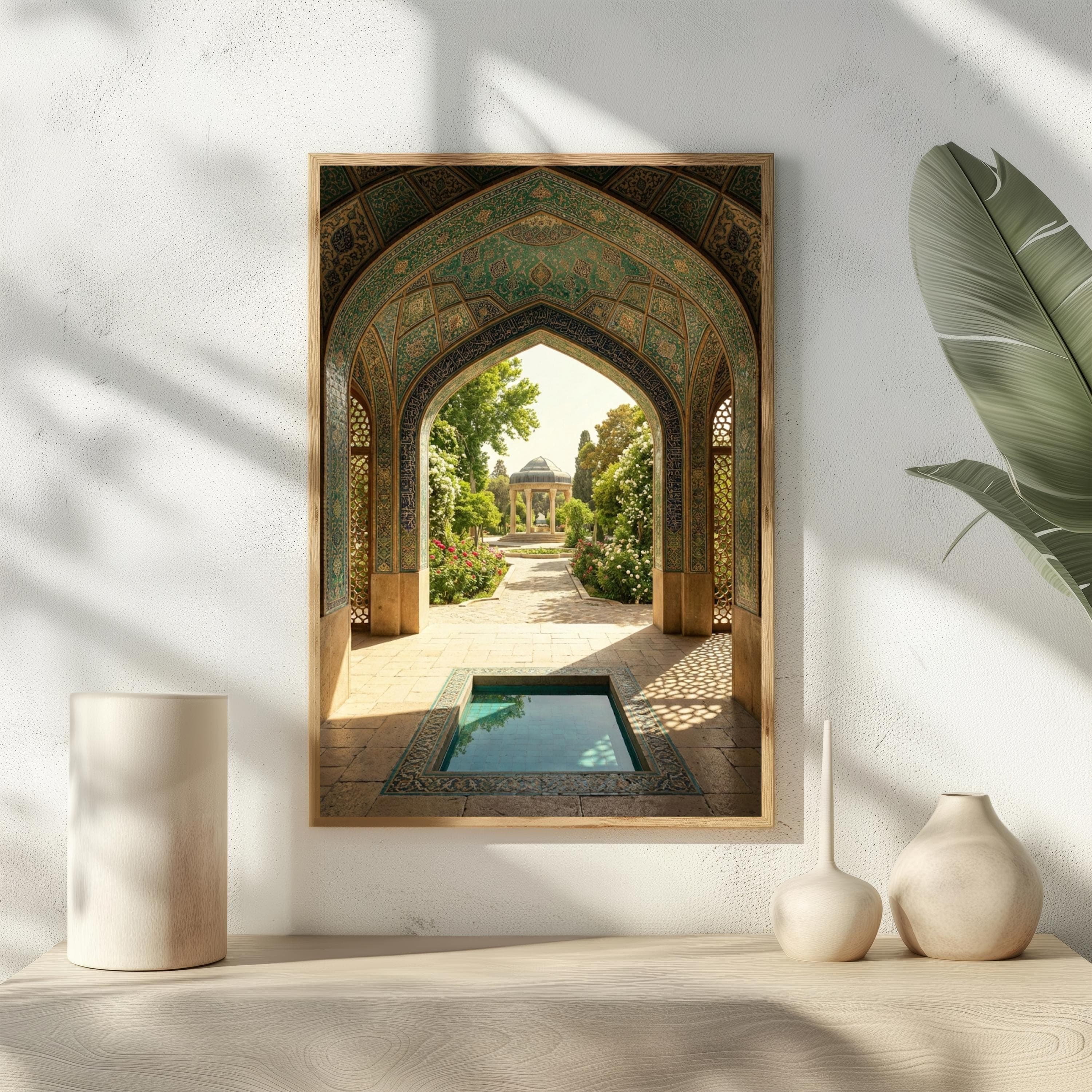 Tomb of Hafez Print, Persian Garden, Turquoise Arc