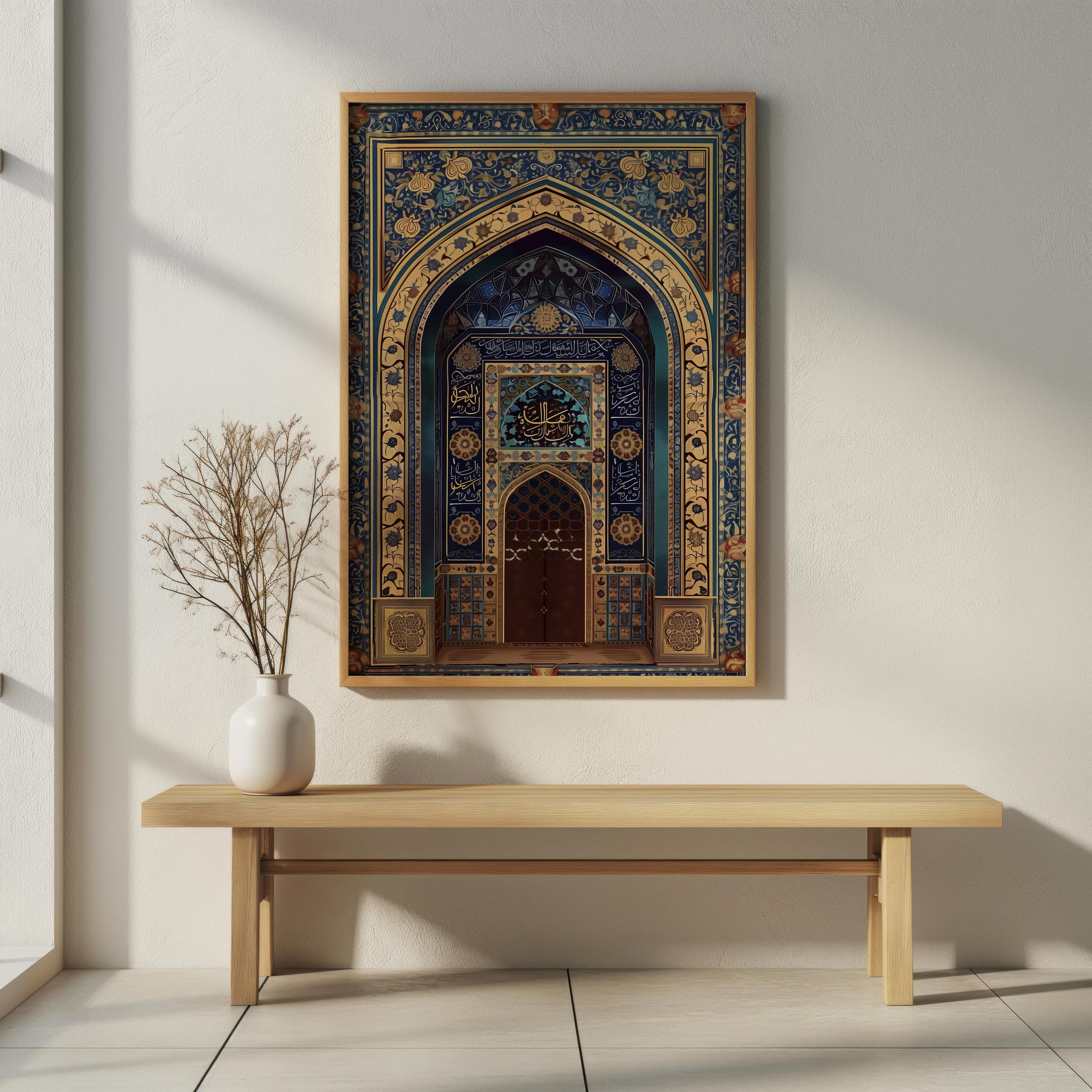 Persian Mosque Print – Islamic Architecture, Geometric Art - image 4