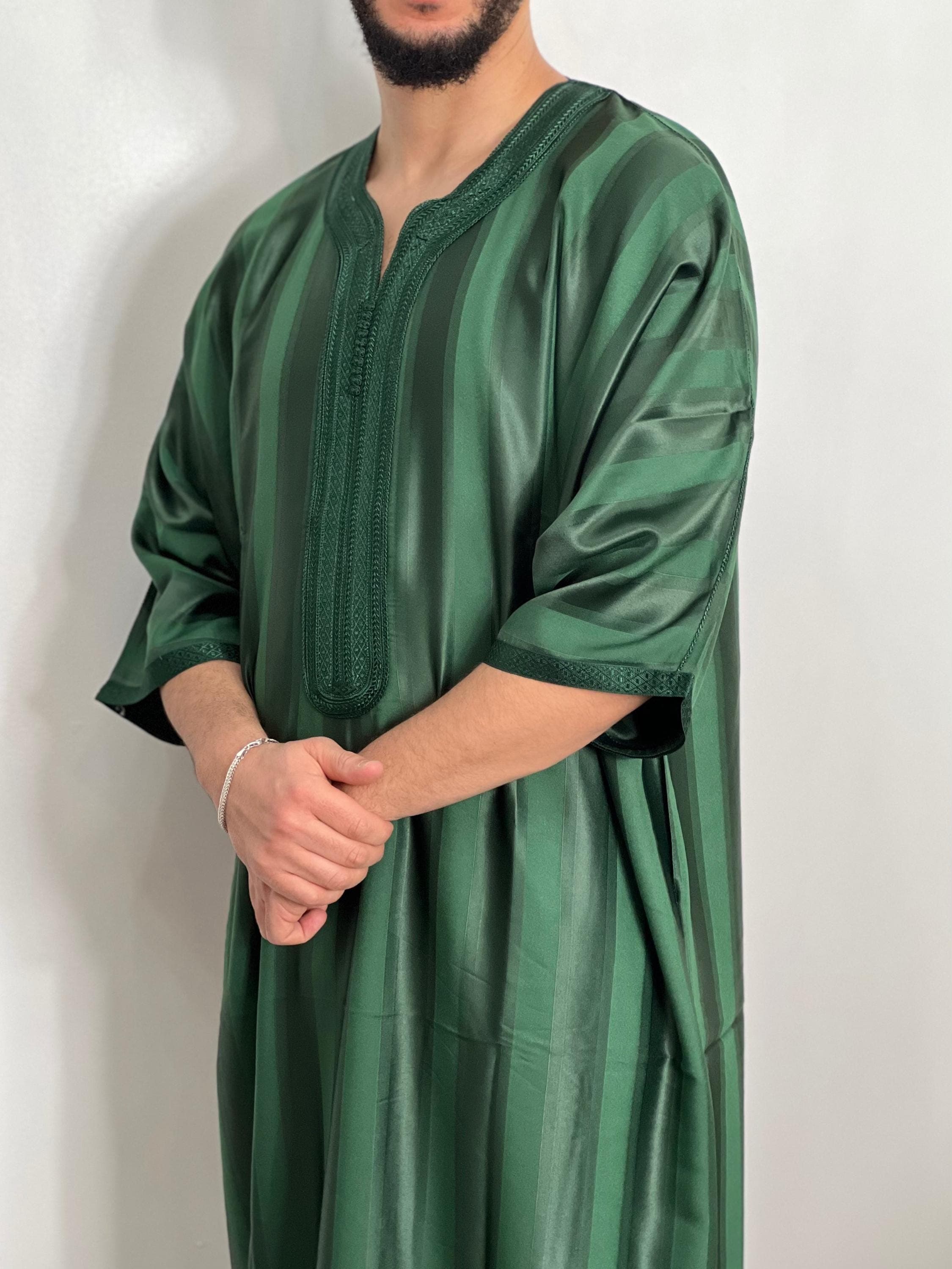 Moroccan Thobe Premium Striped