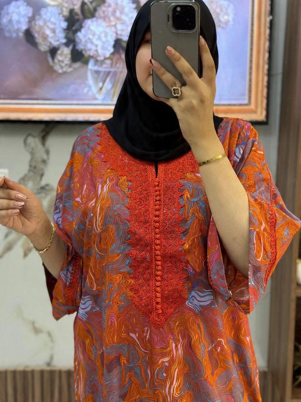 Kaftan Abayah Marble Pattern - image 5