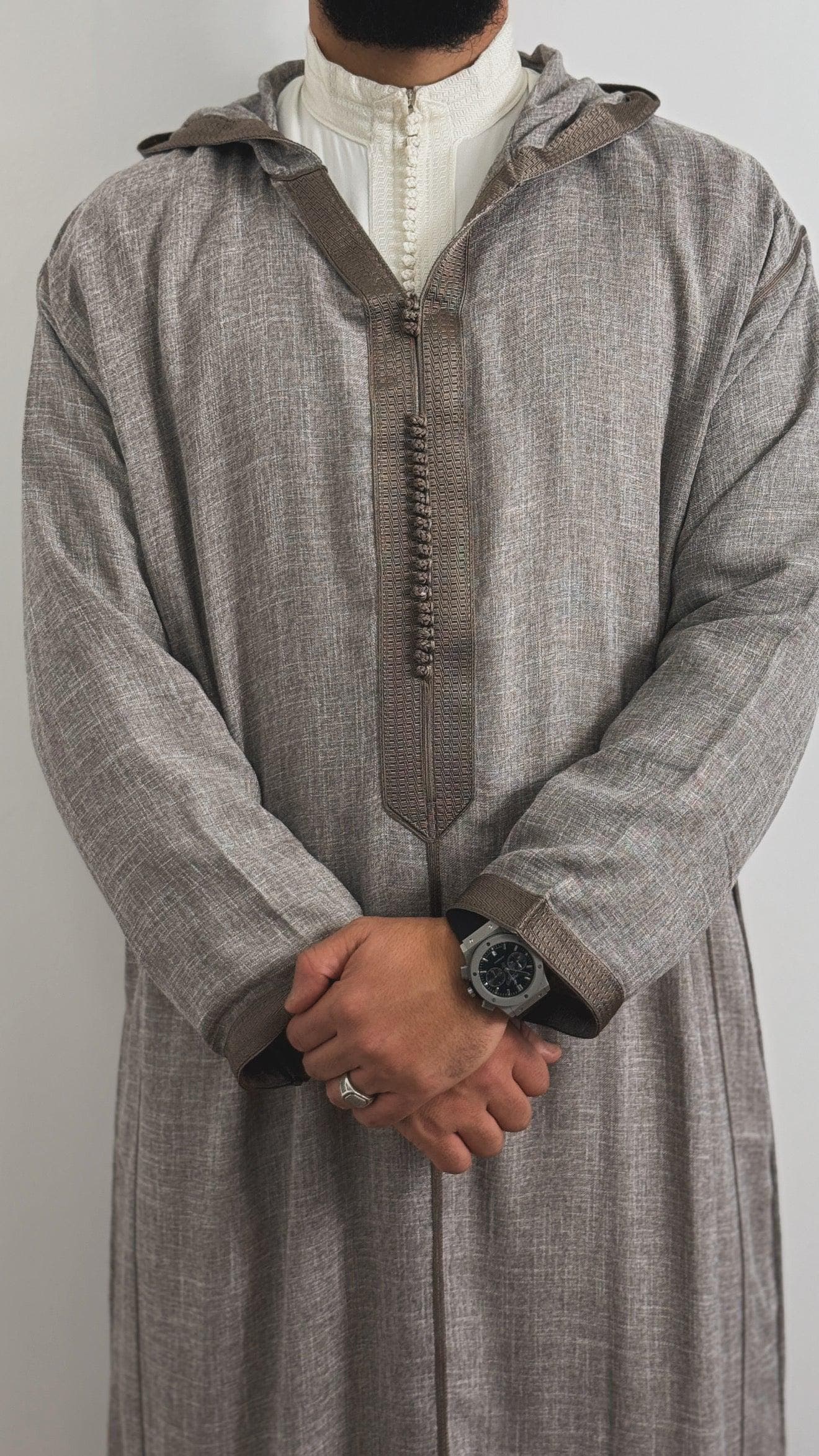 Hooded Djellaba Moroccan Linen - image 5