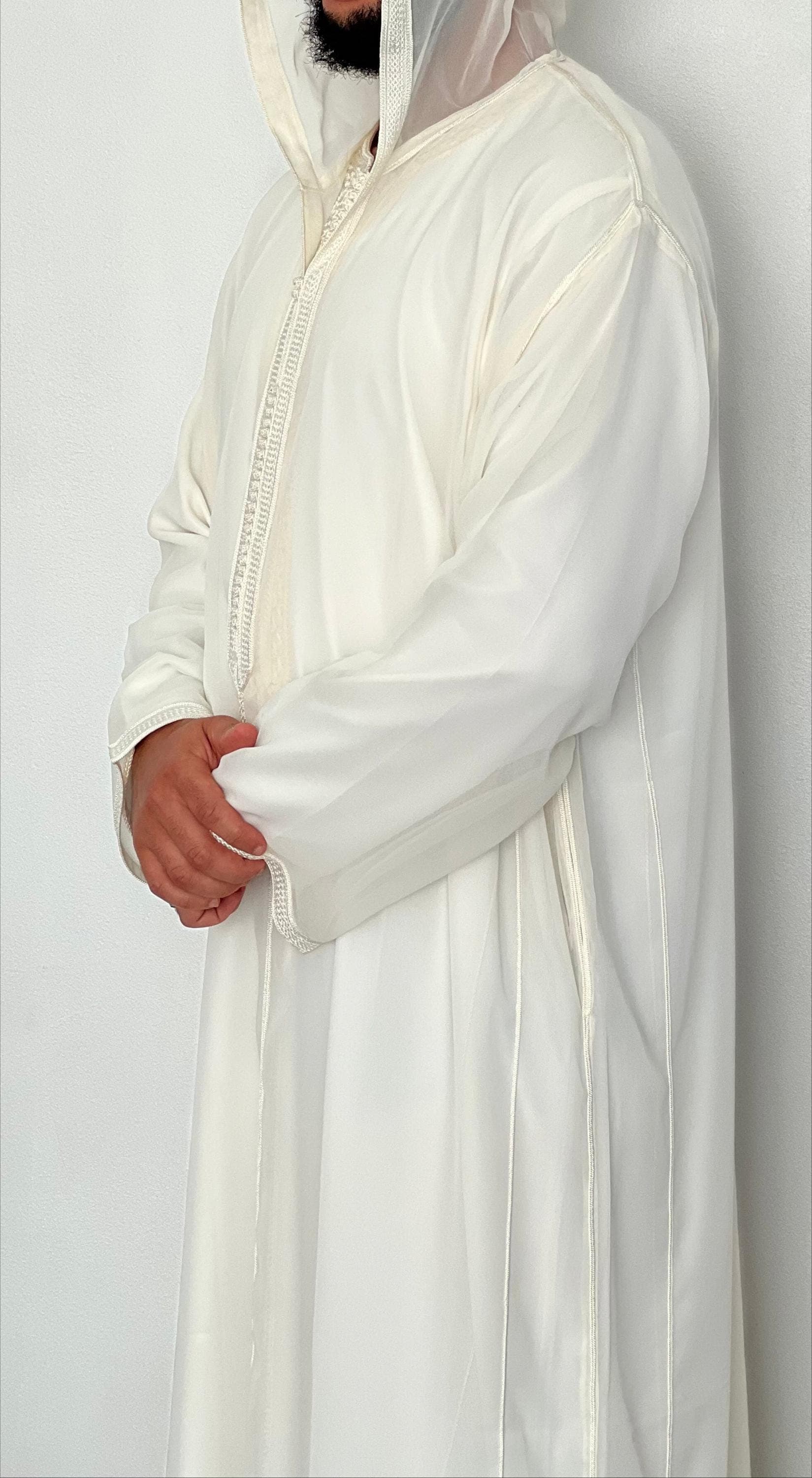 Hooded Premium Nikkah Djellaba see through
