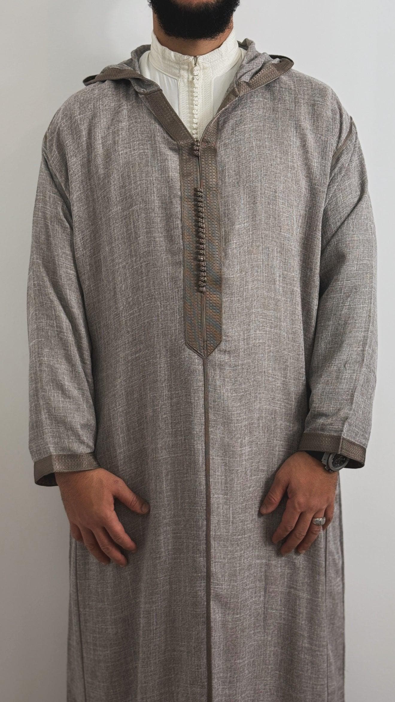 Hooded Djellaba Moroccan Linen - image 4