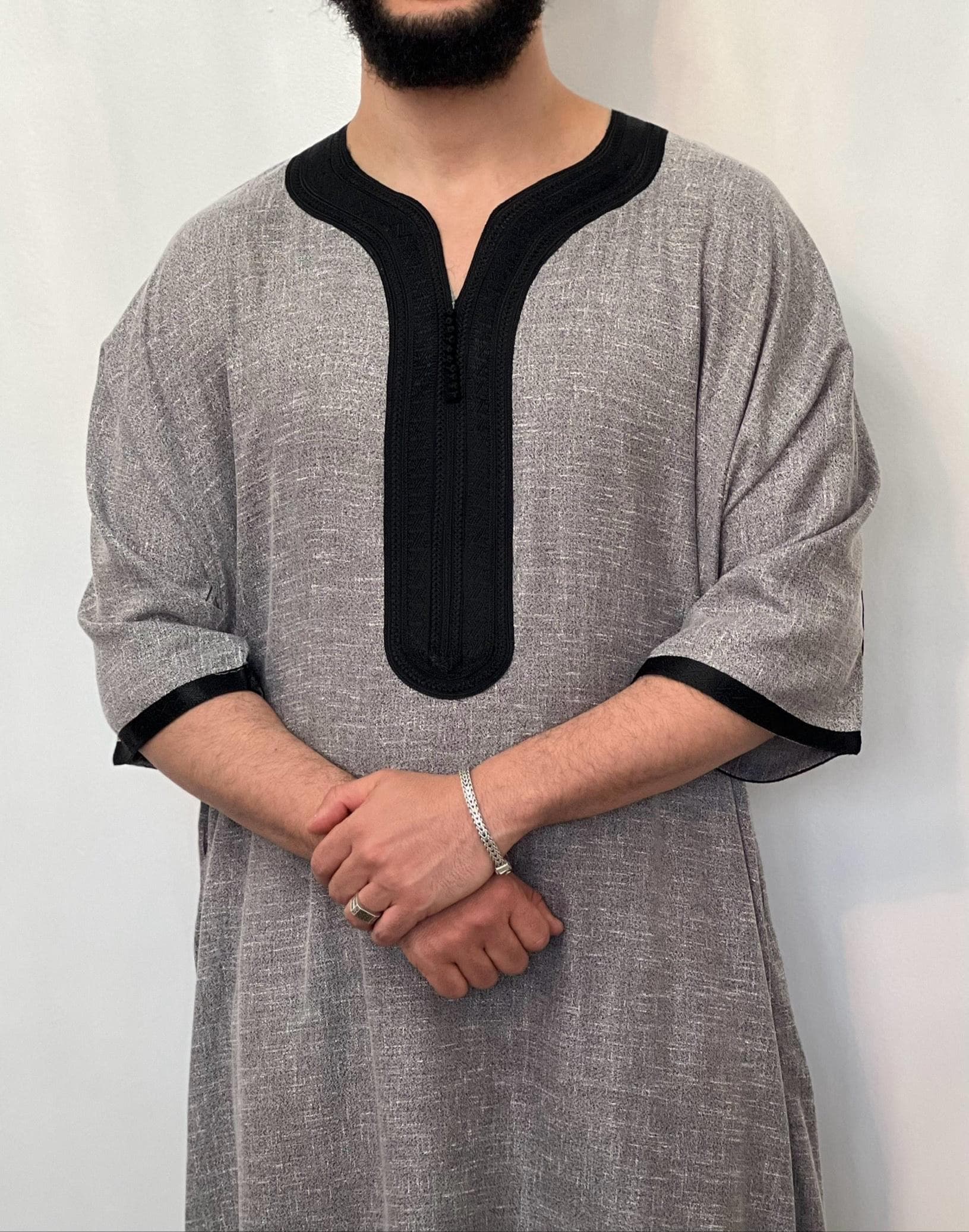 Moroccan  linen Thobe jubbah - image 3