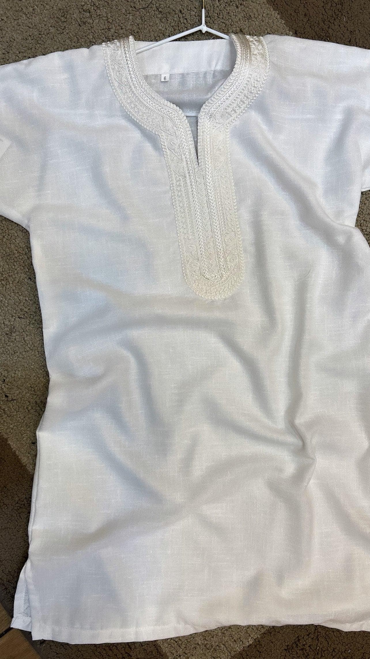 Boys Linen Thobe short sleeves - image 5
