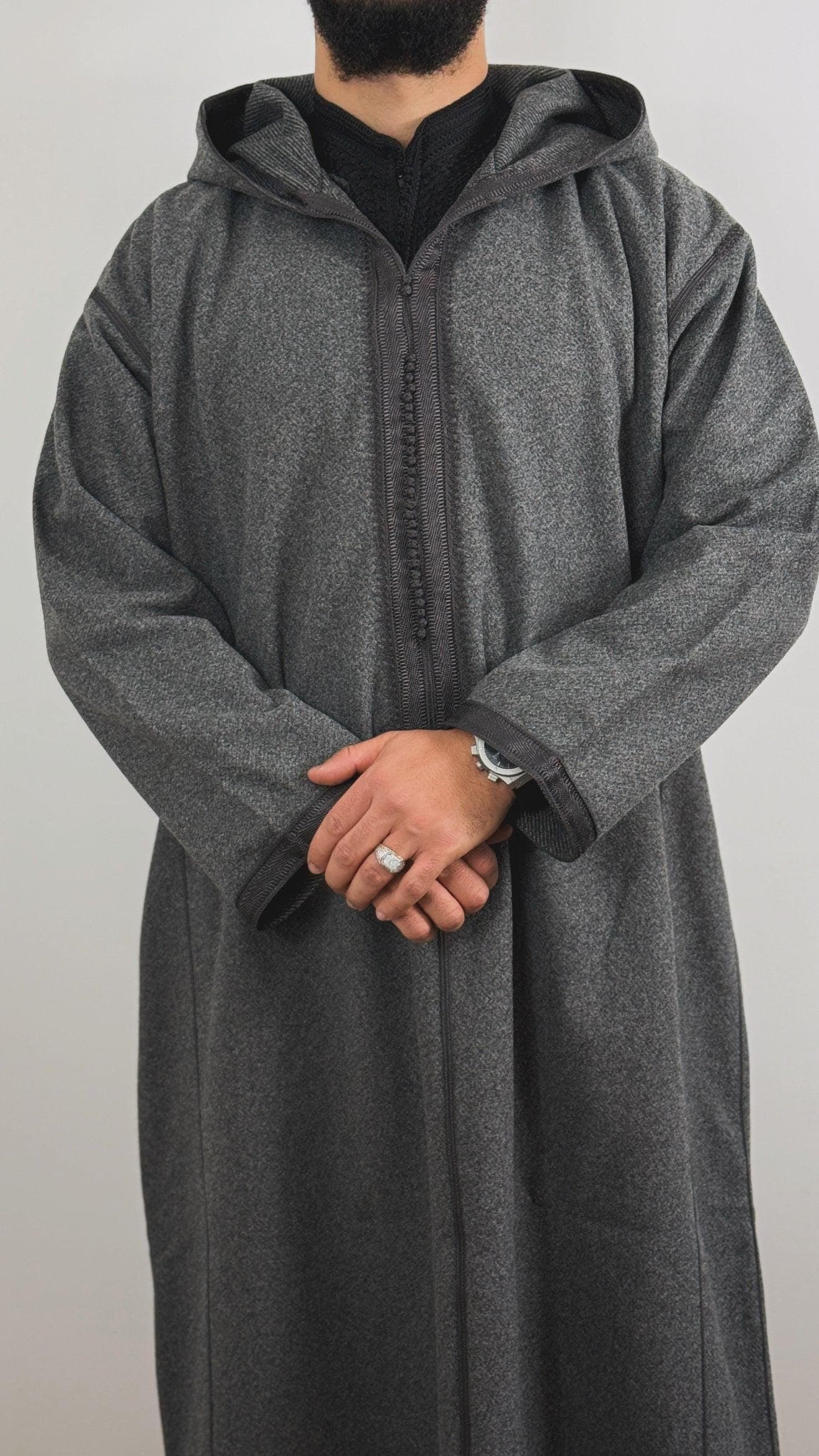 Winter Hooded Thobe Luxury Moroccan Djellaba - image 3
