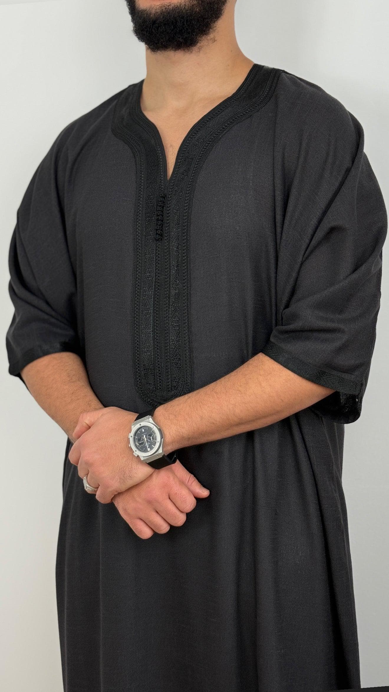 Moroccan  linen Thobe jubbah - image 5