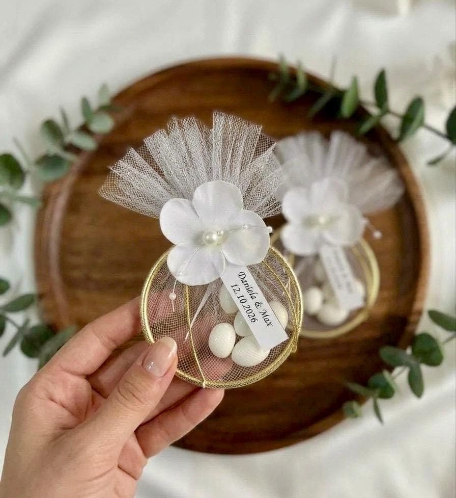 Personalized Jordan Almond Candy Favors: Wedding Party Edible Gifts, Elegant Wedding Favor