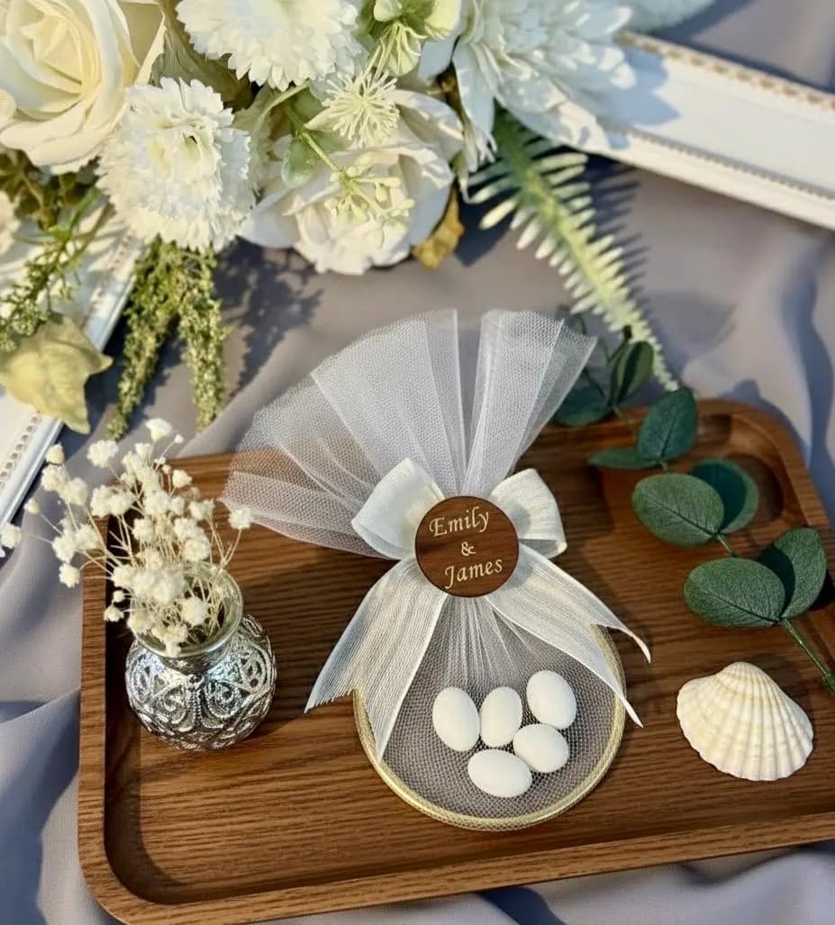 Personalized Jordan Almond Candy Favors: Wedding Party Edible Gifts, Elegant Wedding Favor - image 5