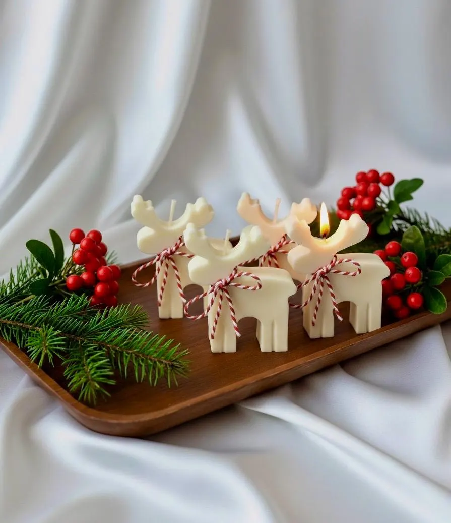 Christmas Candle Favors , Reindeer Candles , New Year Gift - image 5