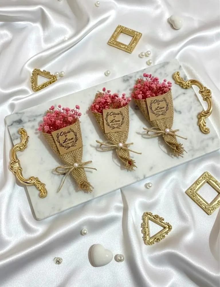 Personalized Wedding Favors, Dried Flower Magnet, Rustic Guest Gifts, Baptism Gift - image 3