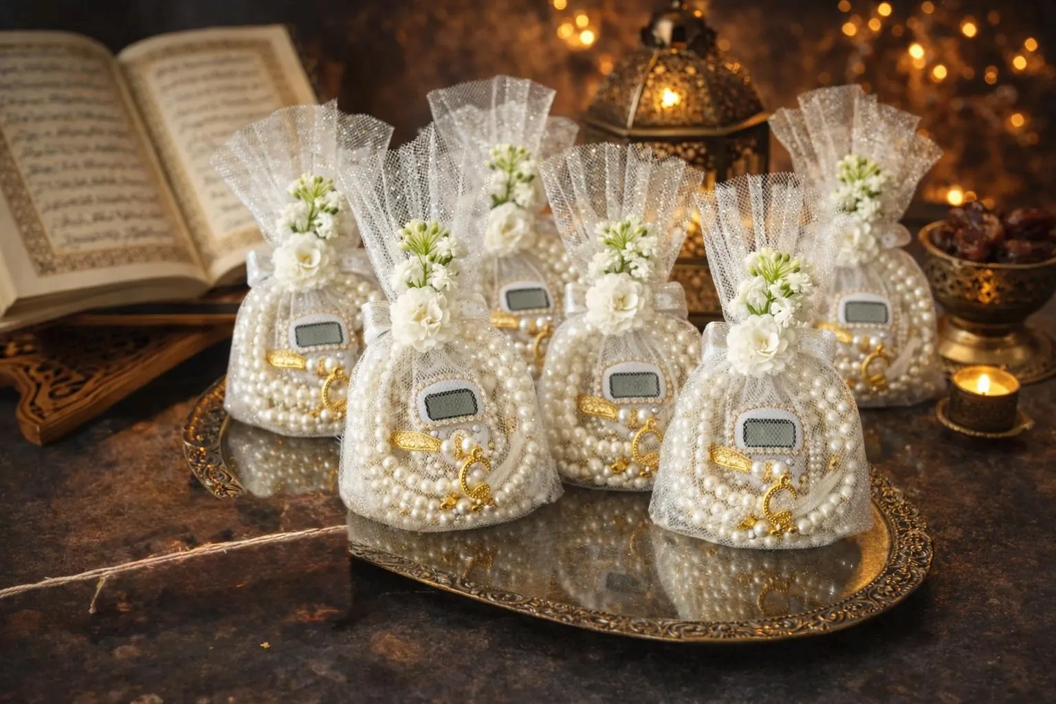 Personalized Islamic Wedding Favor | Islamic Wedding Gift | Tasbih & Zikir Favor | Pearl Prayer Beads - image 5
