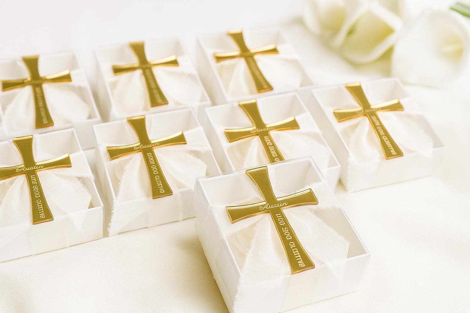 Custom Baptism Candle Favor,  Personalized Pilexi, Handmade Christening Gift