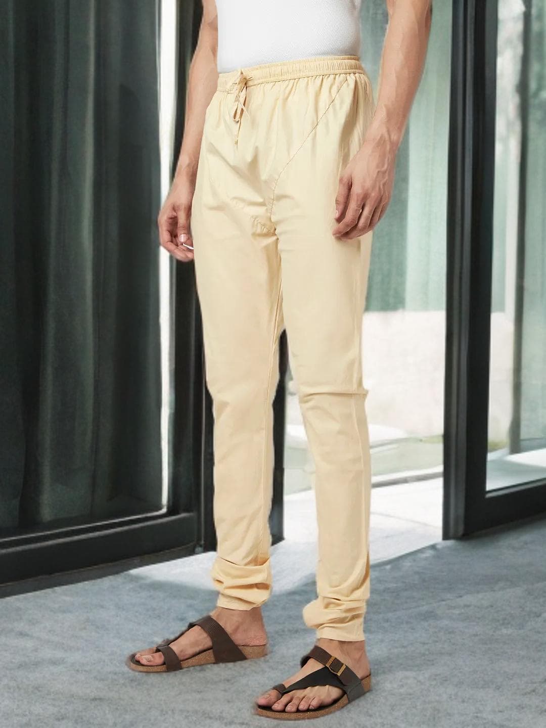 Mens Cotton Churidar Traditional Indian Bottom Wear