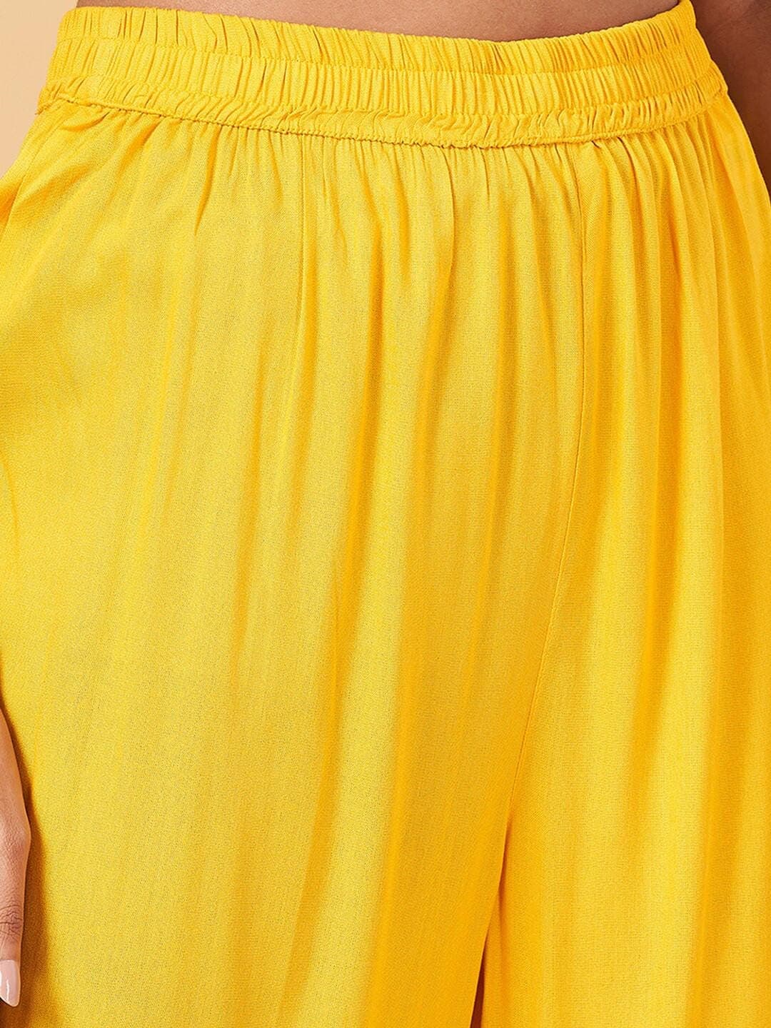 Yellow Kurta Suit Indian Festive Wedding Outfit - image 3