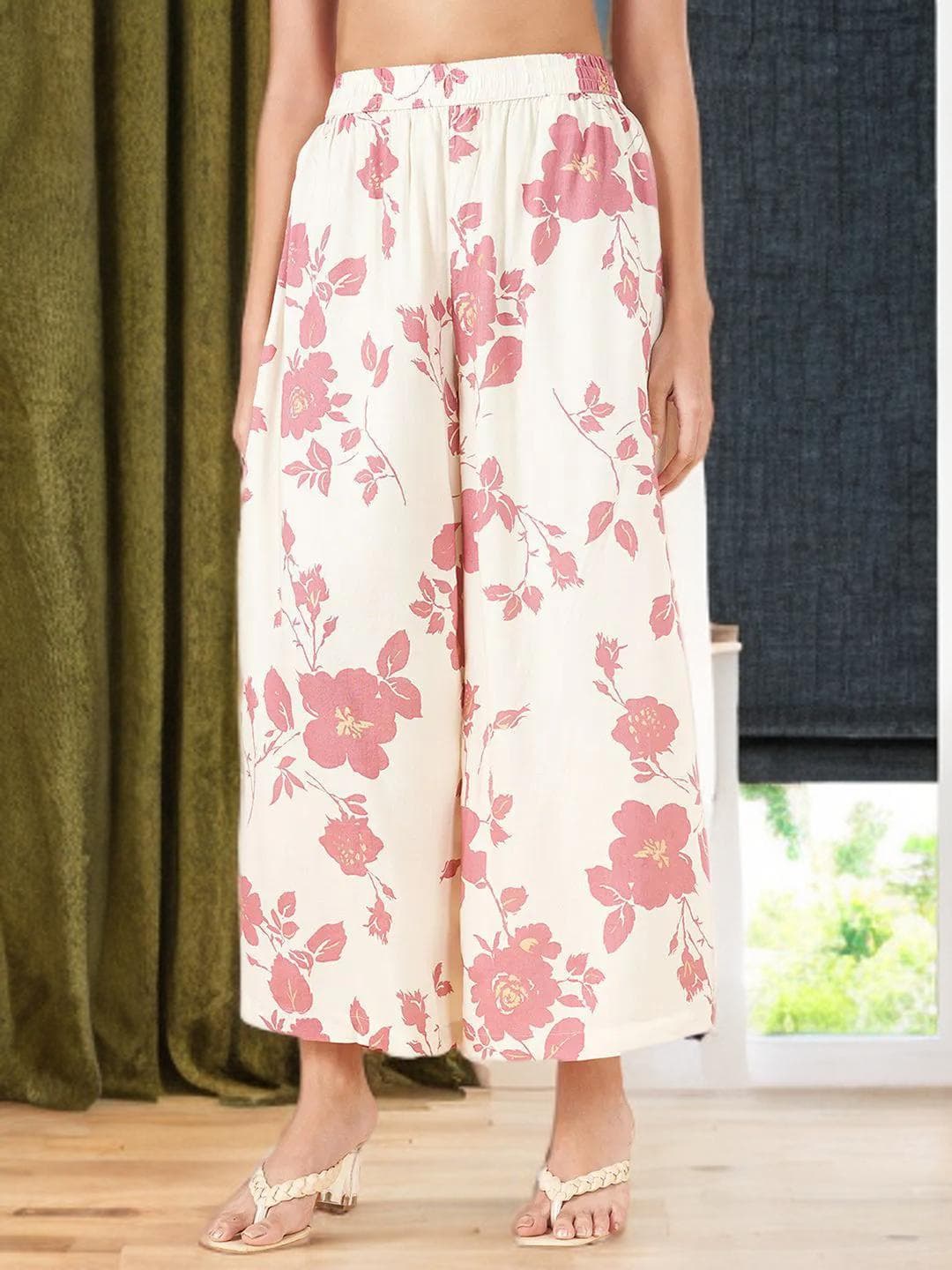 Pink Palazzos Indian Ethnic Bottom Wear - image 3