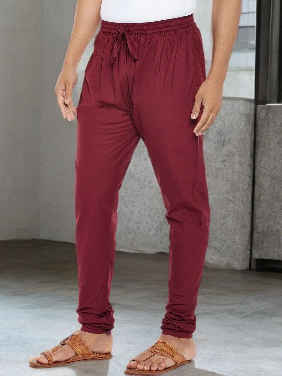 Mens Cotton Churidar Traditional Indian Bottom Wear - image 3