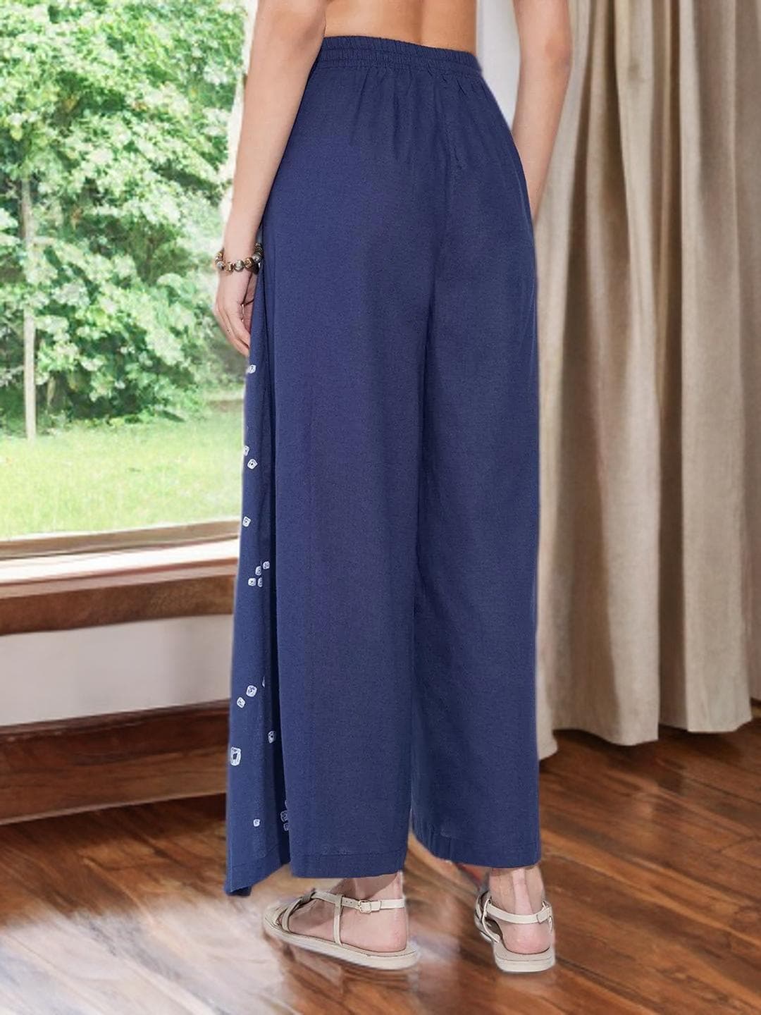 Bandhani Palazzos Indian Traditional Bottom Wear - image 3