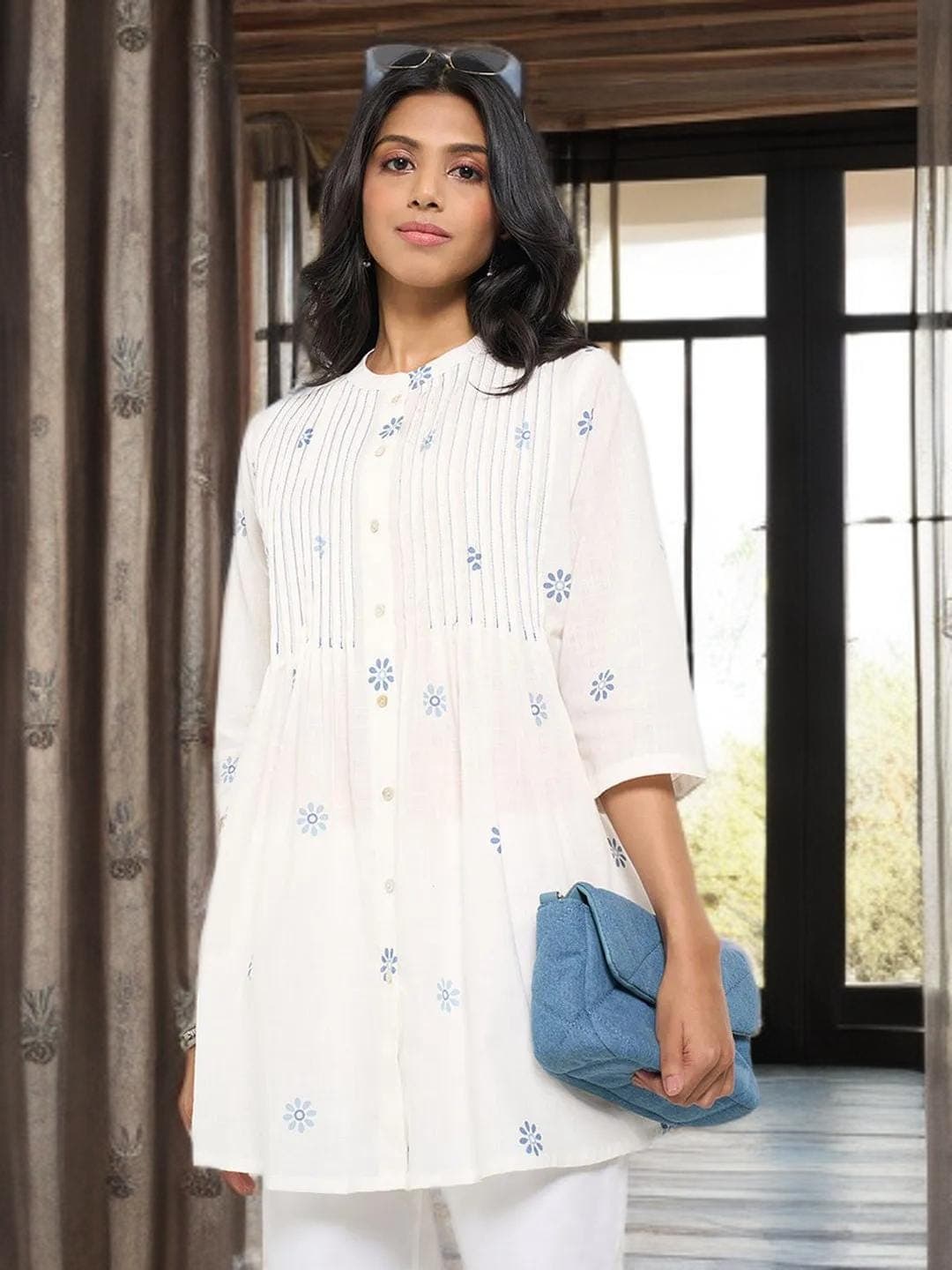 Angelcore Tunic Ethereal Blue Dreamy Top - image 3