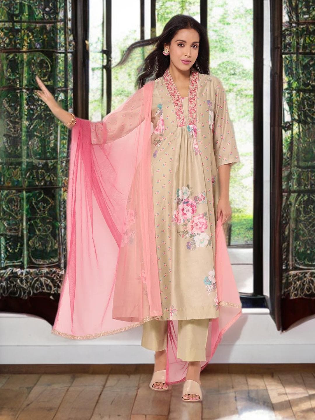Green Kurta Suit Indian Wedding Guest Outfit - image 5
