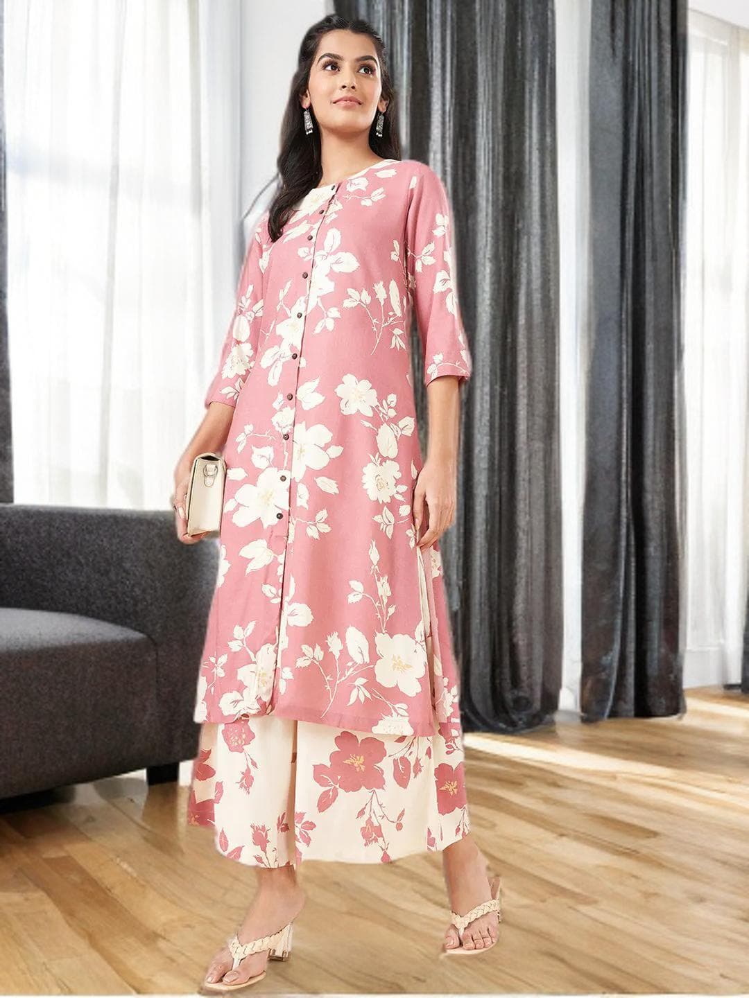 Pink Palazzos Indian Ethnic Bottom Wear - image 5
