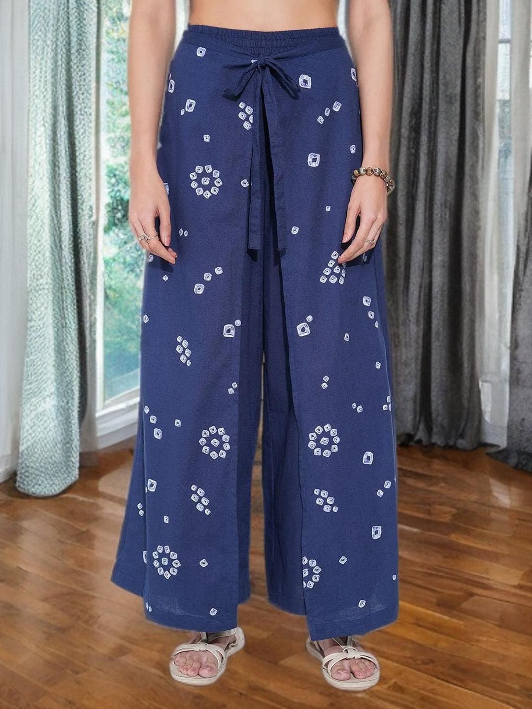 Bandhani Palazzos Indian Traditional Bottom Wear