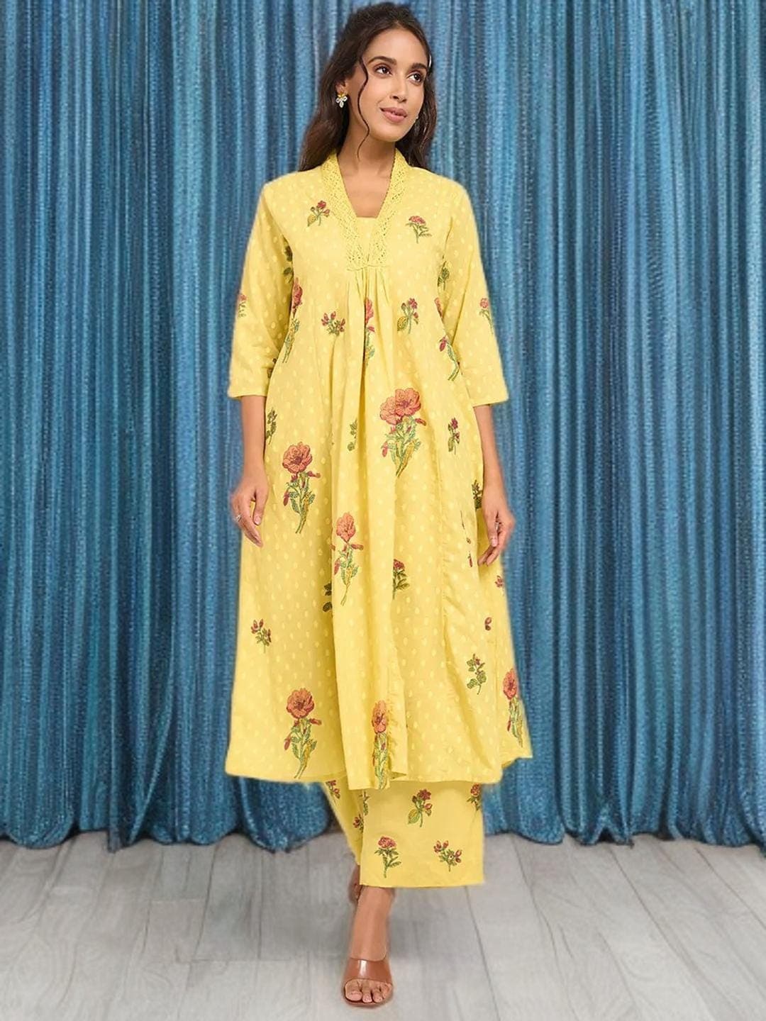 Olive Green Kurta Indian Festival Wear - image 4
