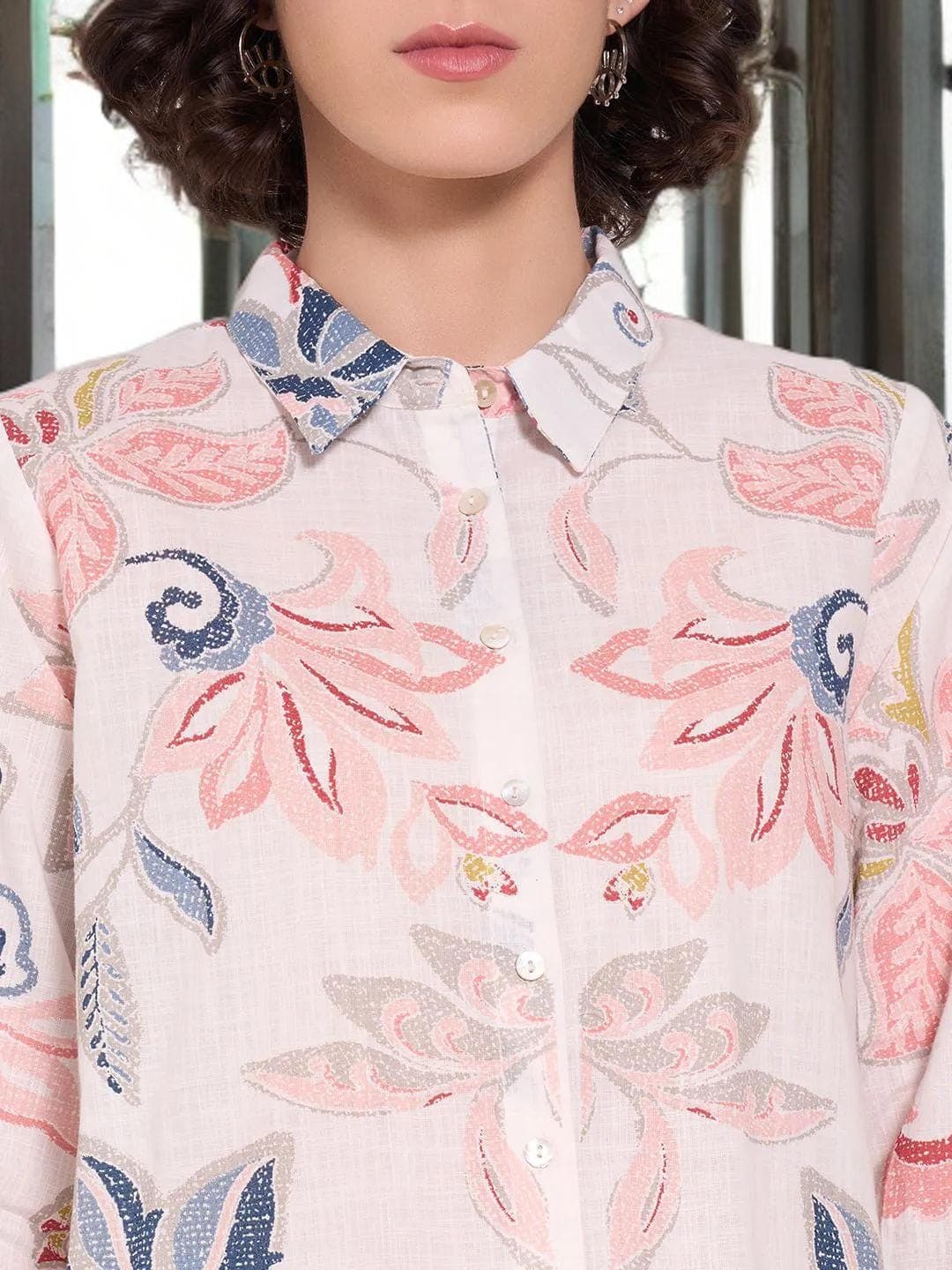 Grandmacore Tunic Vintage Print Folk Blouse - image 3