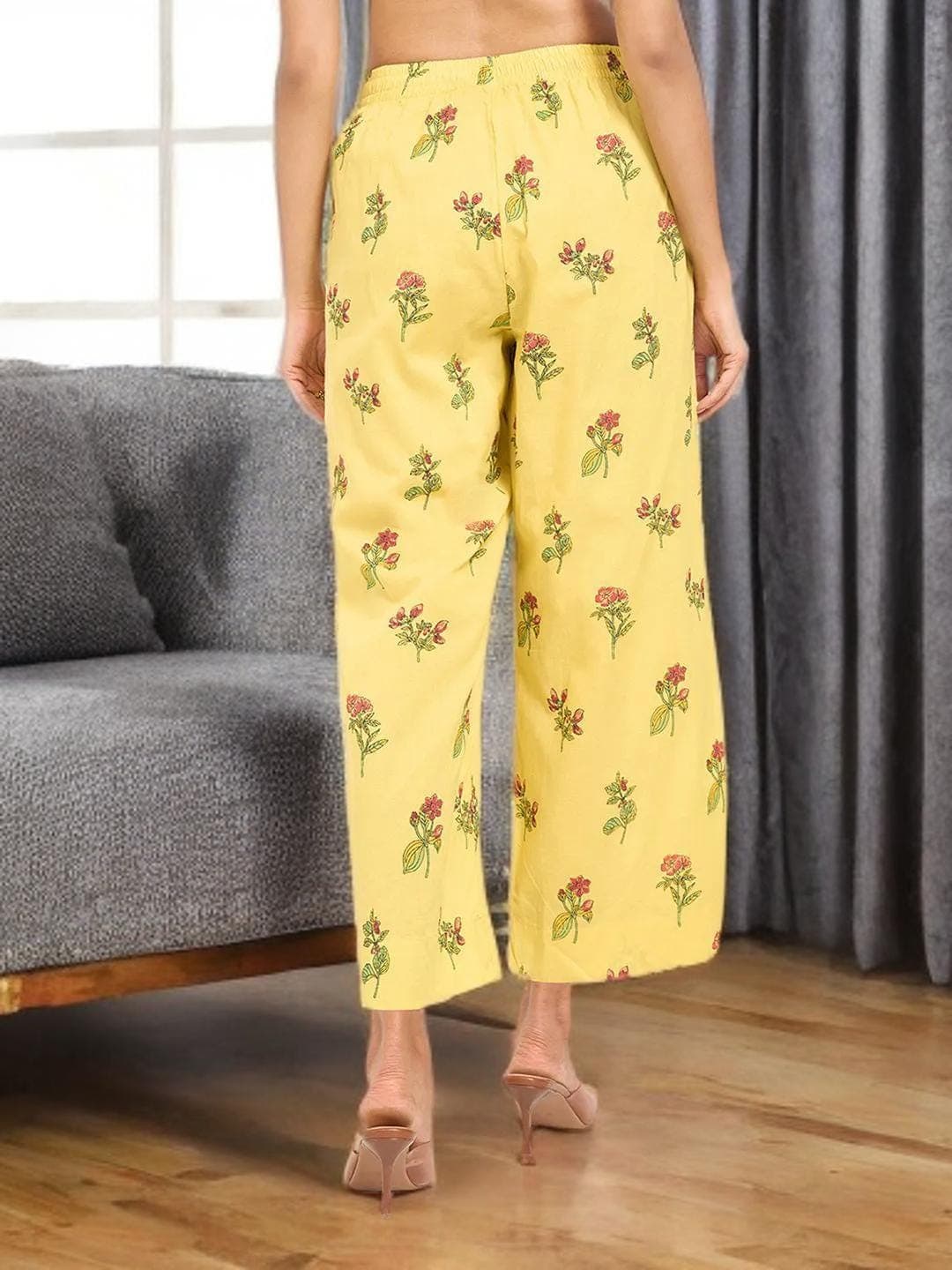 Olive Green Palazzos Indian Ethnic Wide Leg - image 5