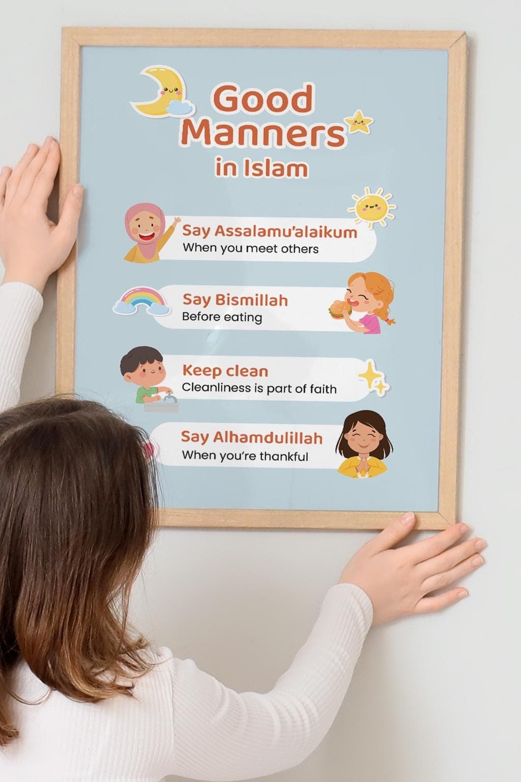 Islamic Kids Wall Art | Good Manners in Islam Poster (Digital Download) - image 5