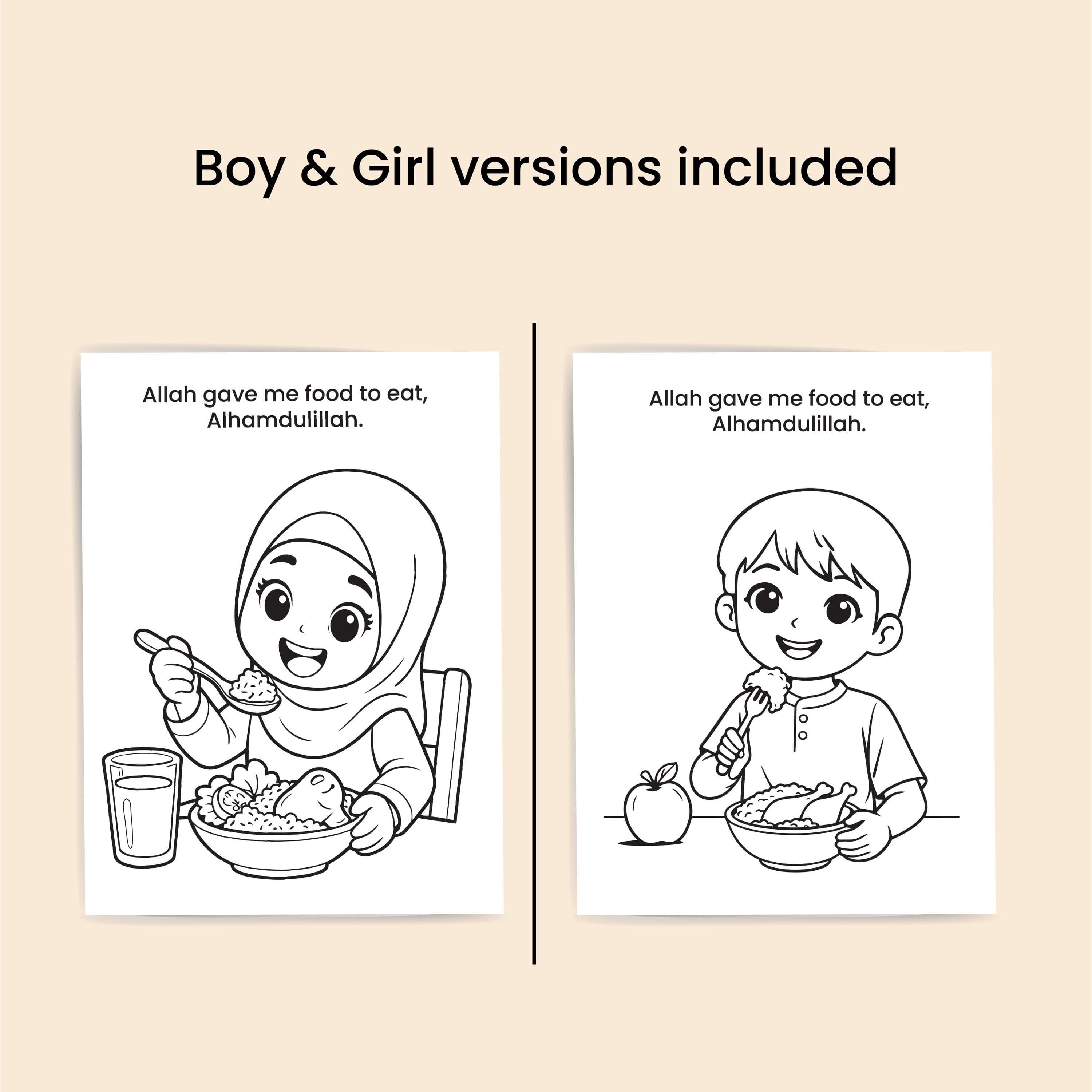 Islamic Coloring Pages – Gratitude to Allah Theme - image 4