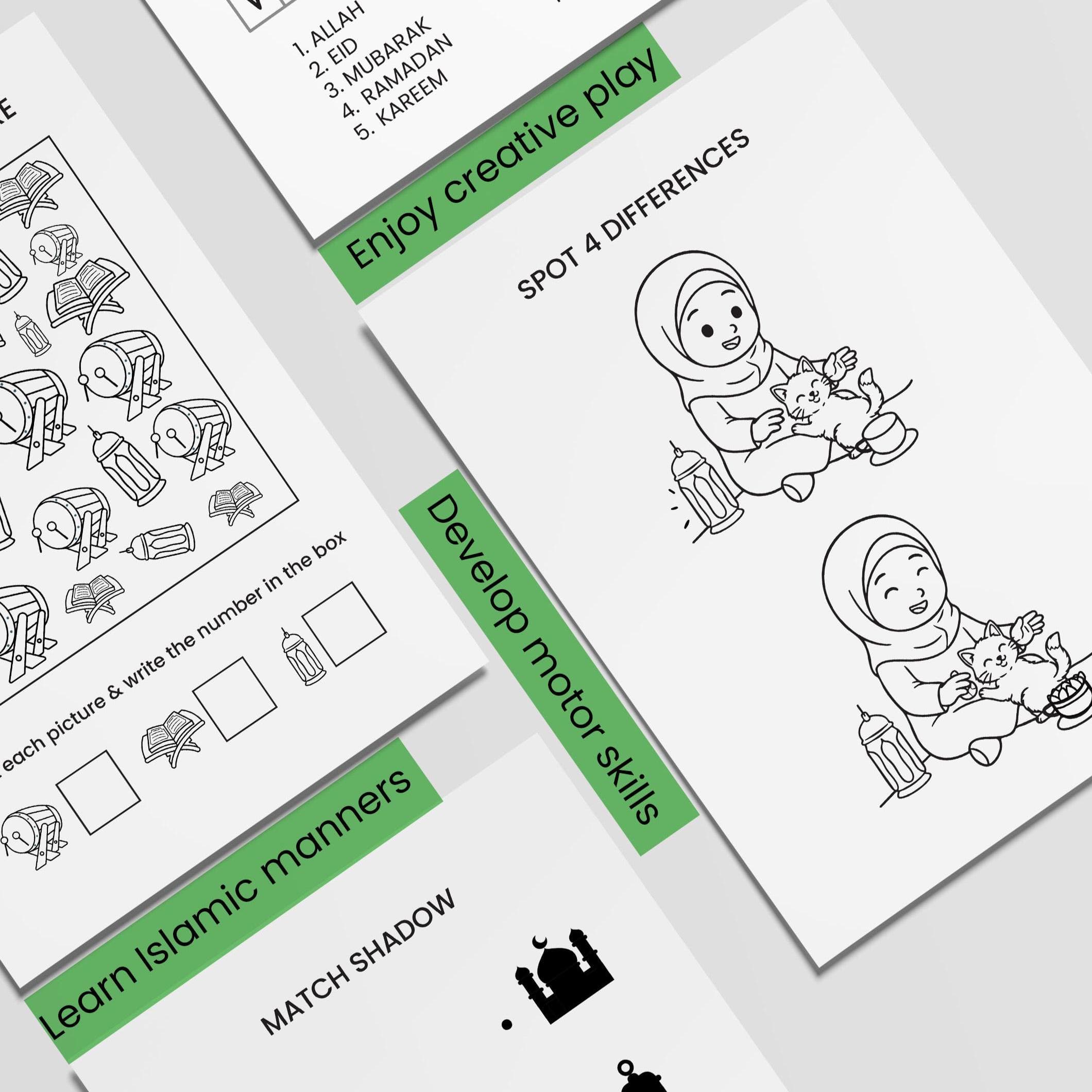 Ramadan Activity Bundle for Kids | Islamic Worksheets & Coloring Pages | Muslim Printable Learning Pack - image 3