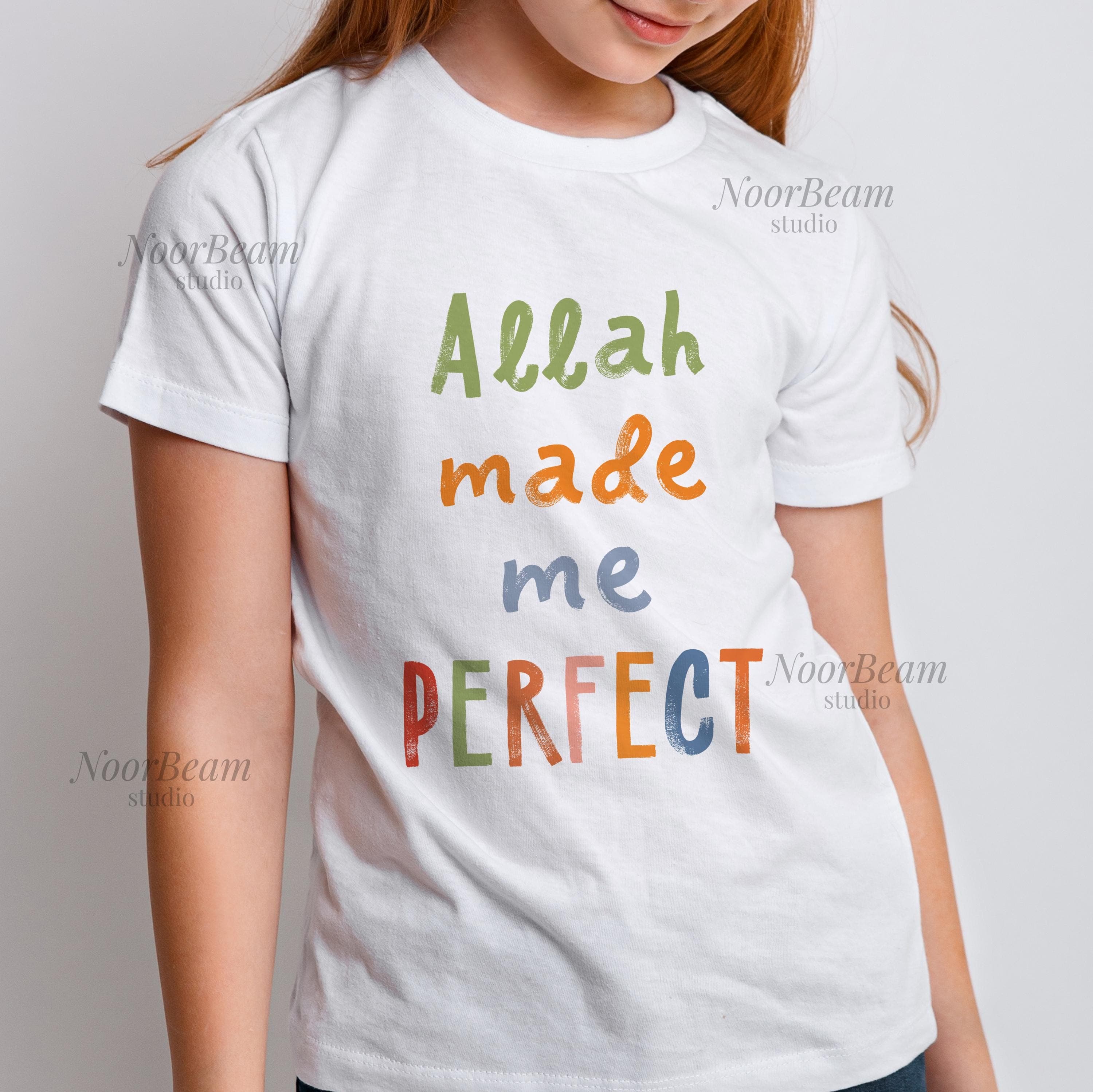 Islamic Kids T-Shirt PNG | Allah Made Me Affirmation (Digital Download)