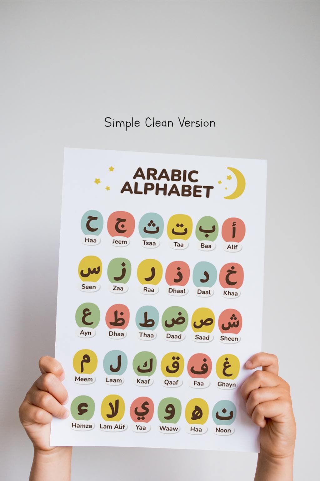 Arabic Alphabet Poster for Kids • Islamic Wall Art • Arabic Letters Chart Printable - image 3