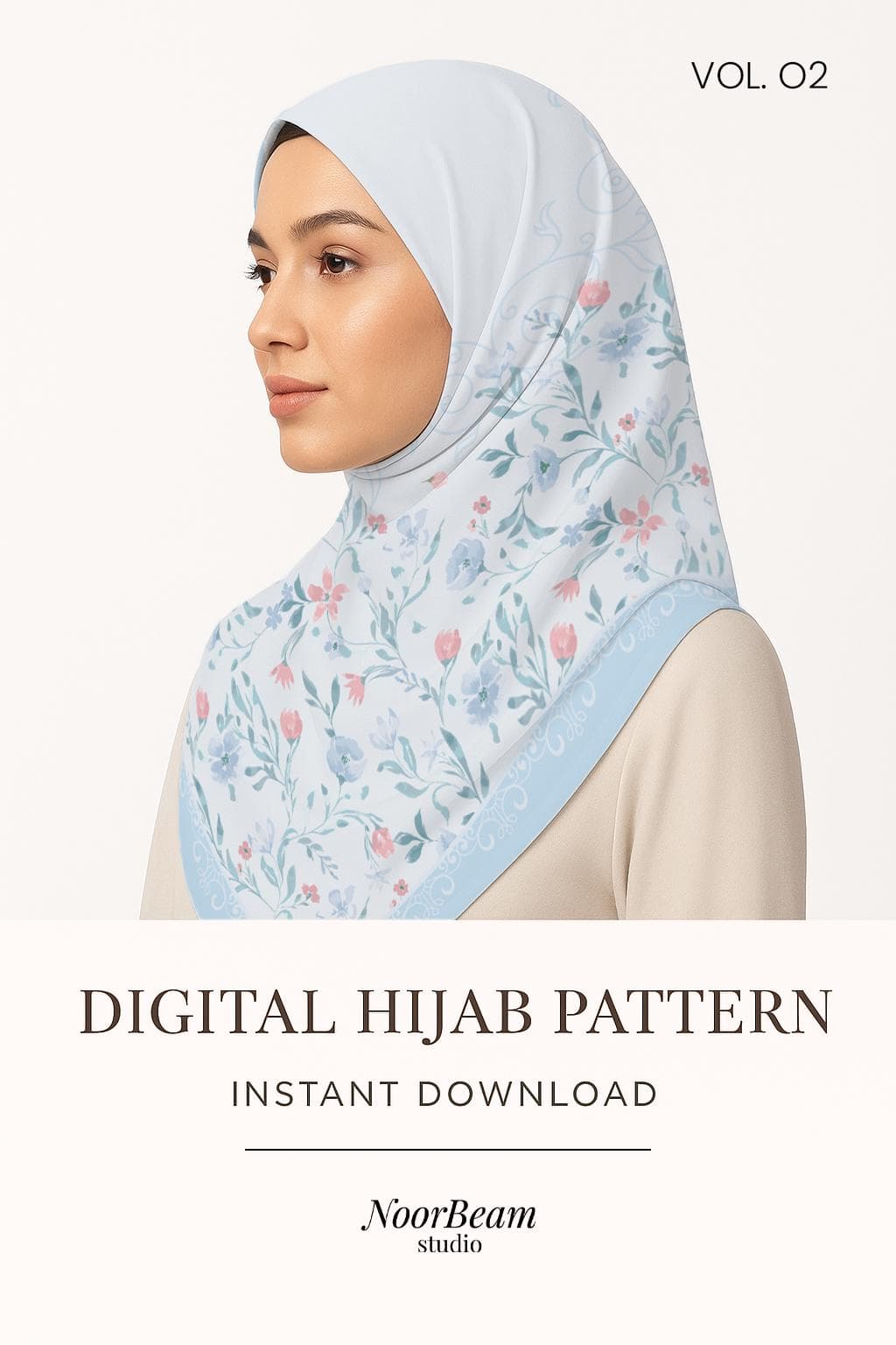 Hijab Pattern Vol.2 – Scarf Design – Digital Download