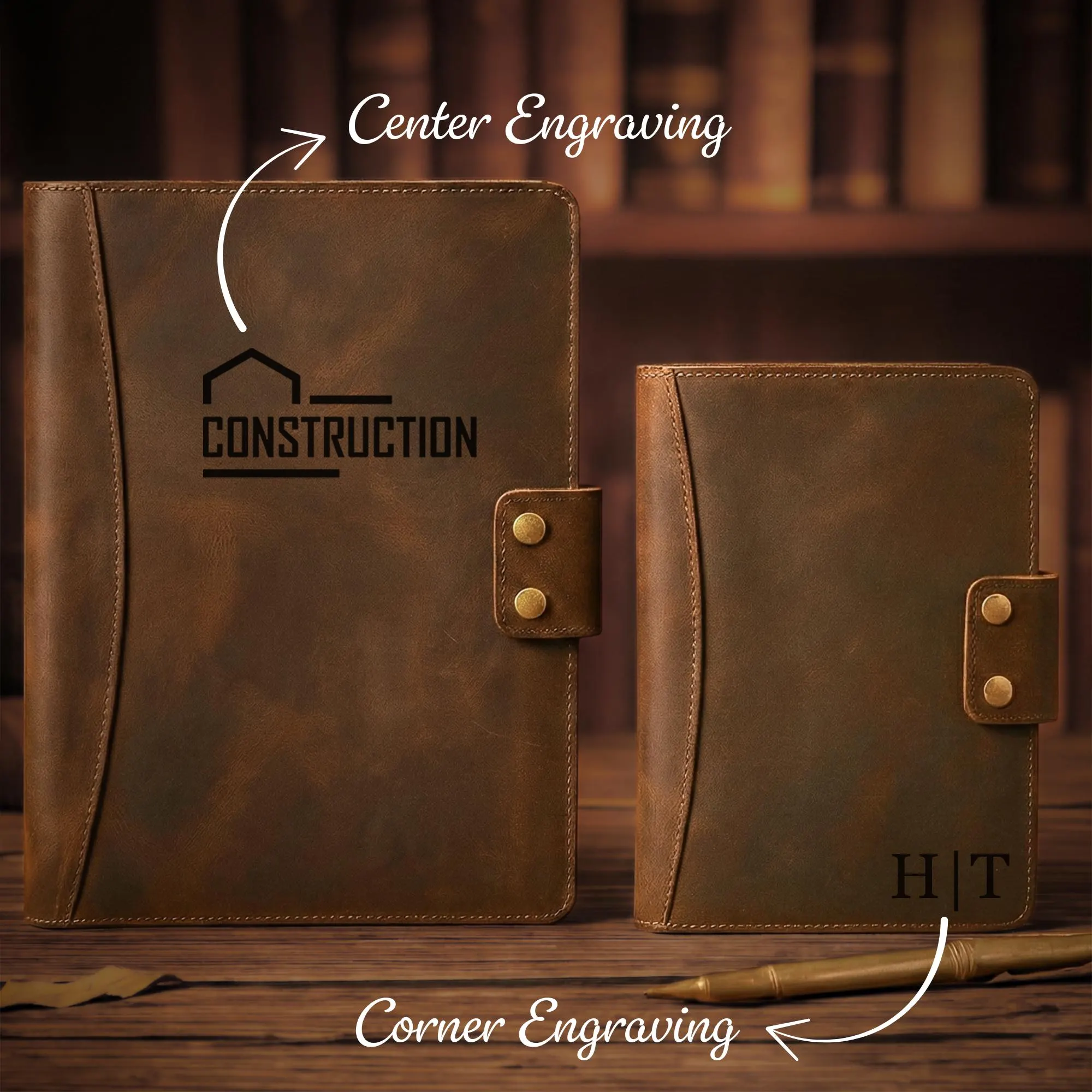 Personalized Leather Journal for Father Father's Day Gift Gift for Husband Dad Birthday Gift Dad to be Gift Gift From Daughter Gift for Him - image 4