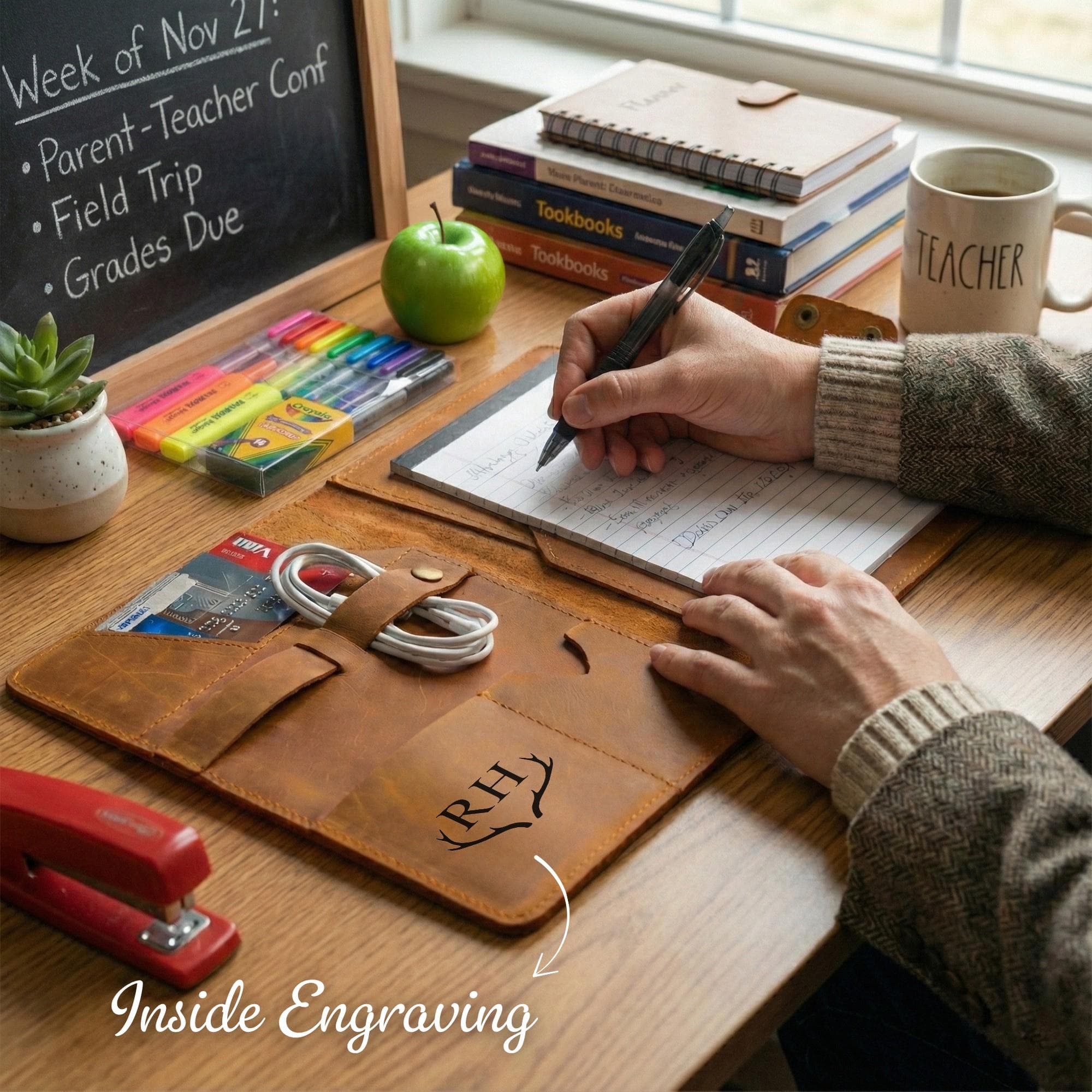 Personalized Leather Journal for Father Father's Day Gift Gift for Husband Dad Birthday Gift Dad to be Gift Gift From Daughter Gift for Him - image 5