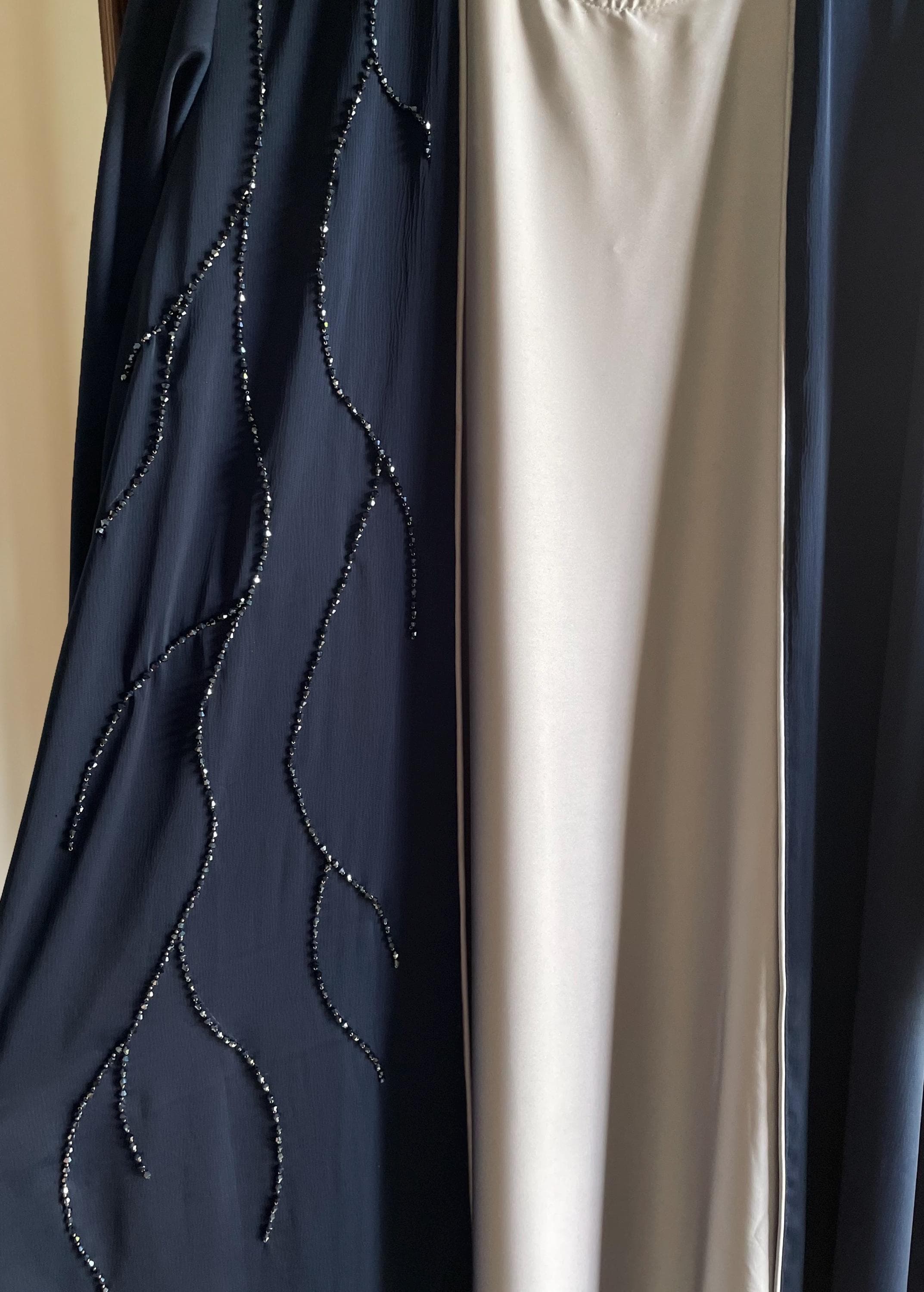 Minimal Beaded Abaya 3-Piece Set | Simple Modest Wear - image 3