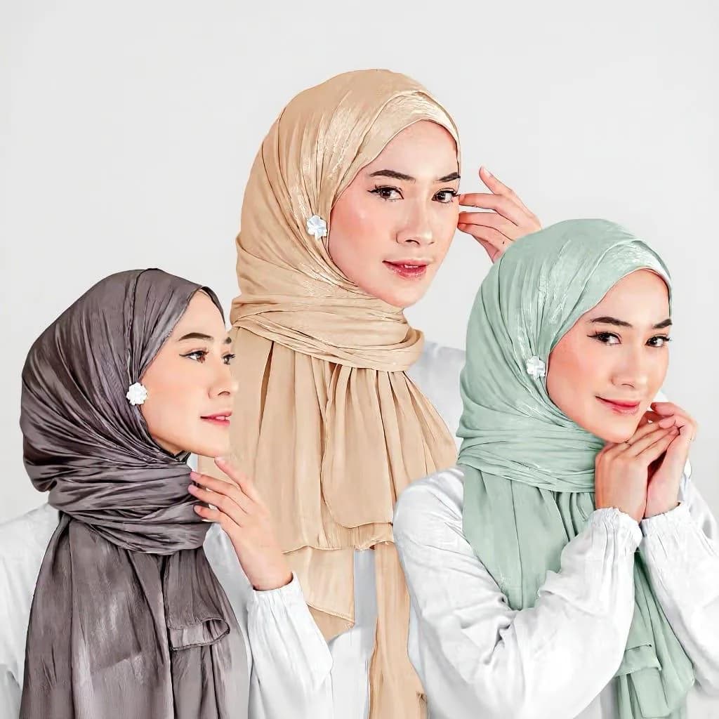 Pashmina Scarf Wrap Shawl Shimmer Silky Modesty