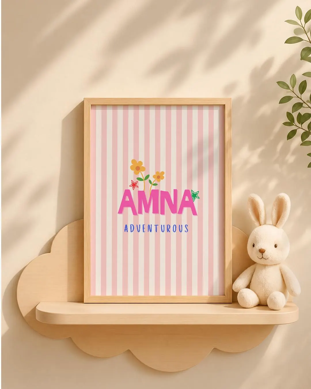 Custom Baby Name Meaning Print, Personalized Girl or Boy Nursery Wall Art, Kids Room Decor, NewBorn Baby Gift (Digital Download)
