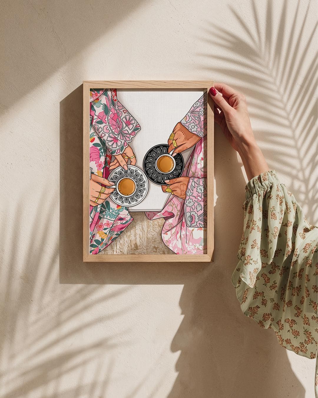South Asian Chai Art Print, Traditional Desi Tea Time Illustration, Desi Home Decor, Pakistani Indian Cultural Wall Art (Digital Download) - image 5